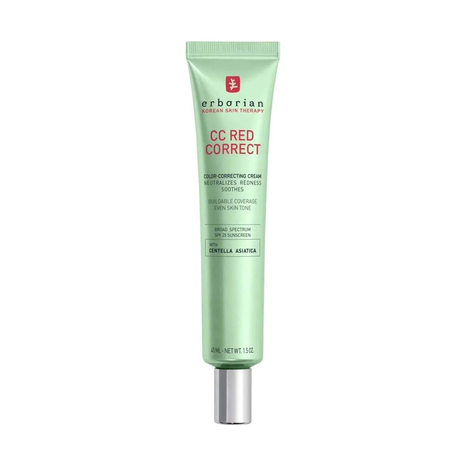Erborian CC Red Color-Correcting Cream with SPF 25, Korean Skincare