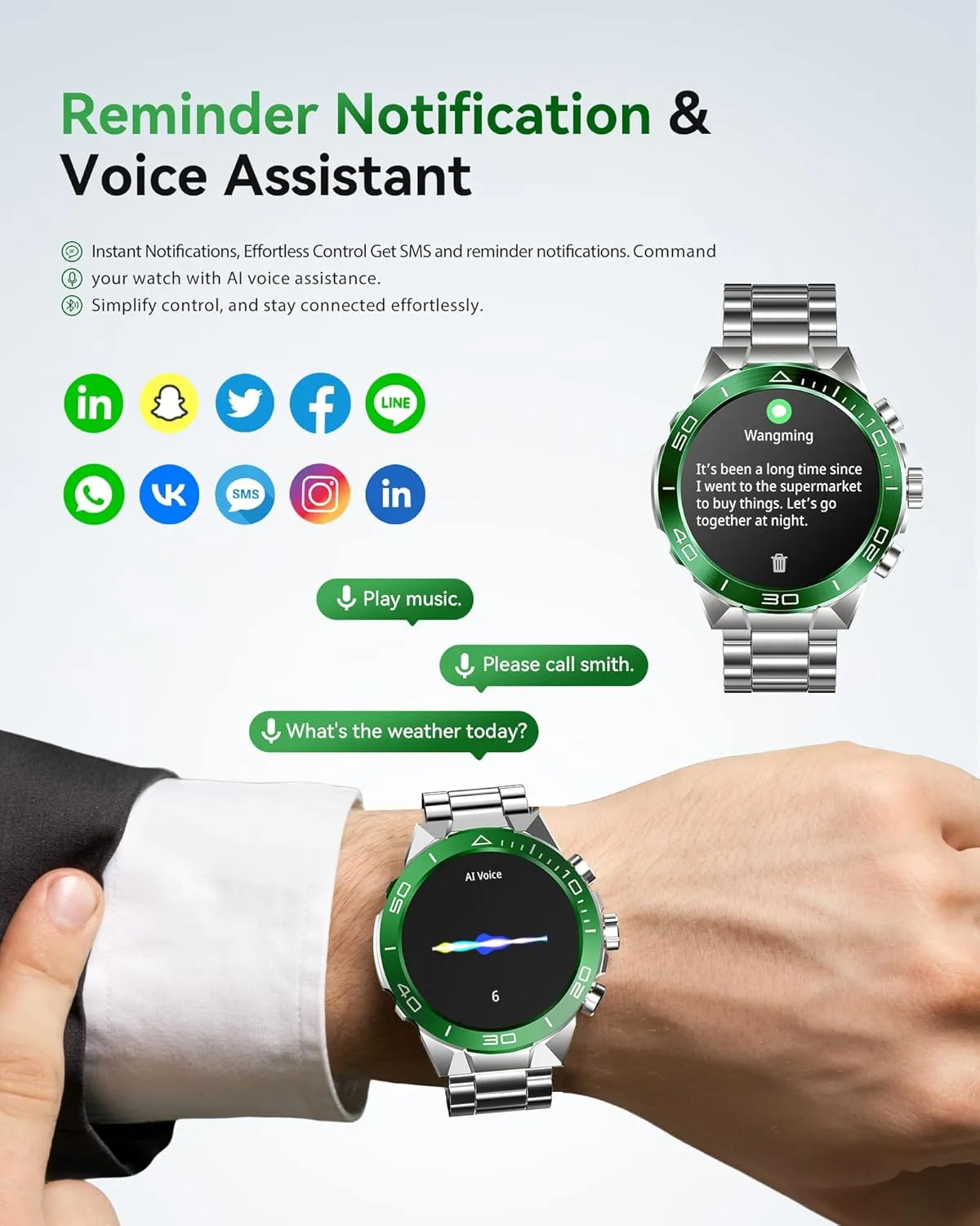 SOUYIE Military Rugged Smart Watch for Men 1.43" AMOLED Bluetooth Calling