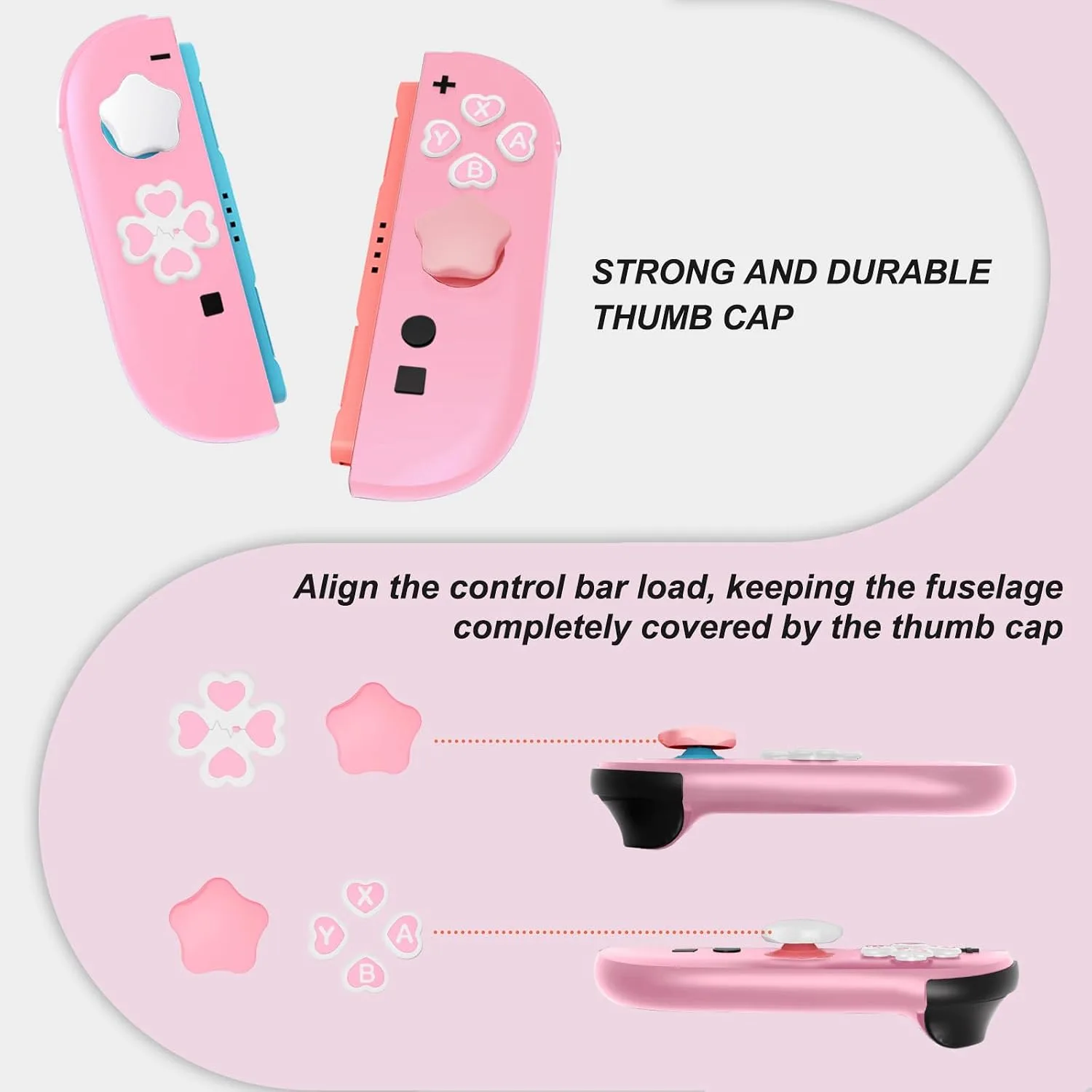 Cute Travel Carrying Case for Switch 2 2025 with Silicone j-con Covers, Thumb Grip Caps, Screen Protector, Love Heart Strap and Embroidery stickers for Girls Women, Pink