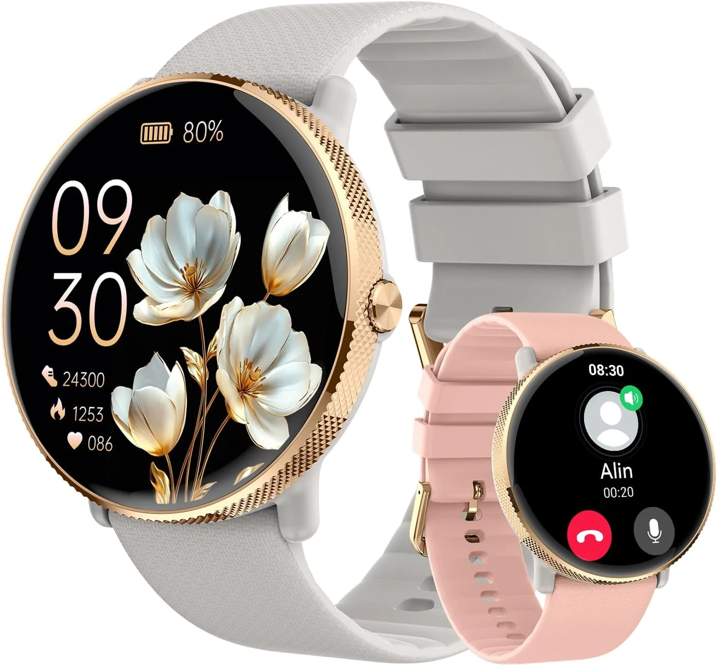 Smartwatch Oiviato para Mujer Fitness Tracker Bluetooth Waterproof 120+ Deportes