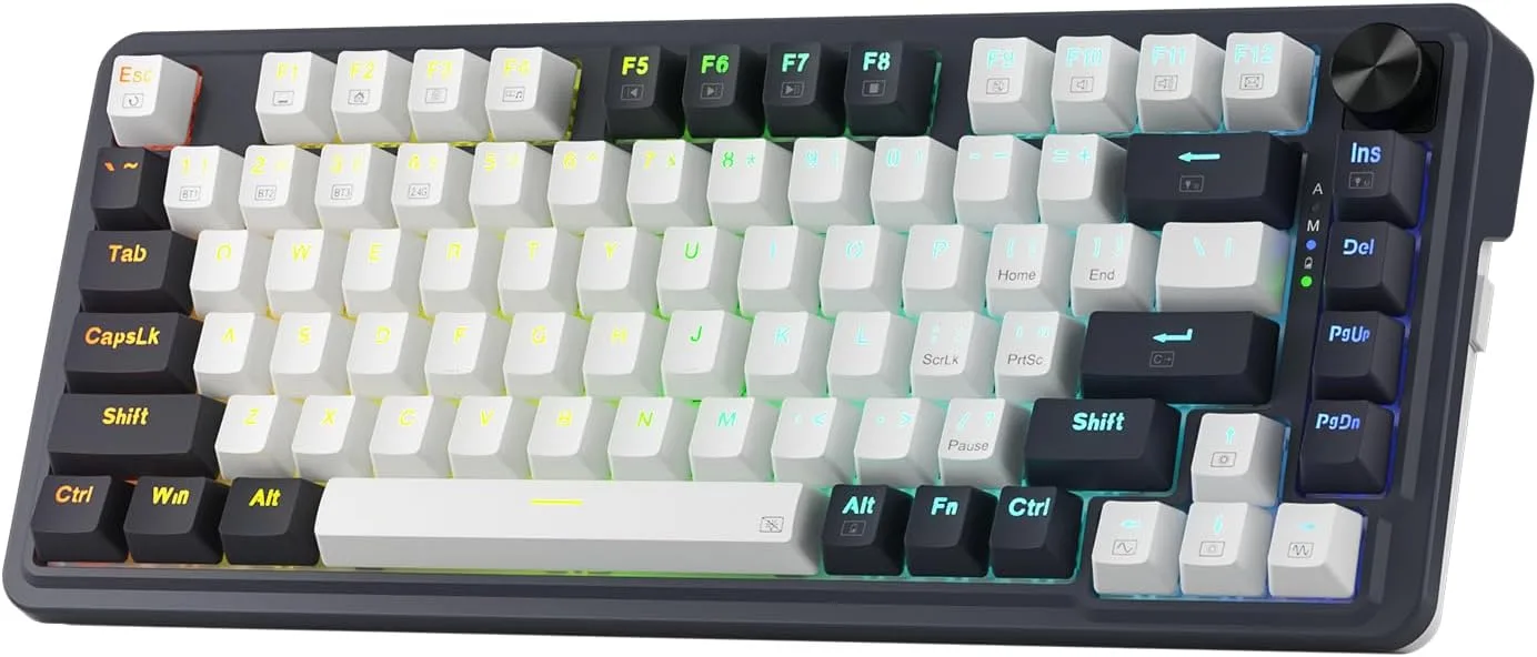 Teclado Gamer Redragon K673 PRO Wireless 81 teclas RGB Gasket