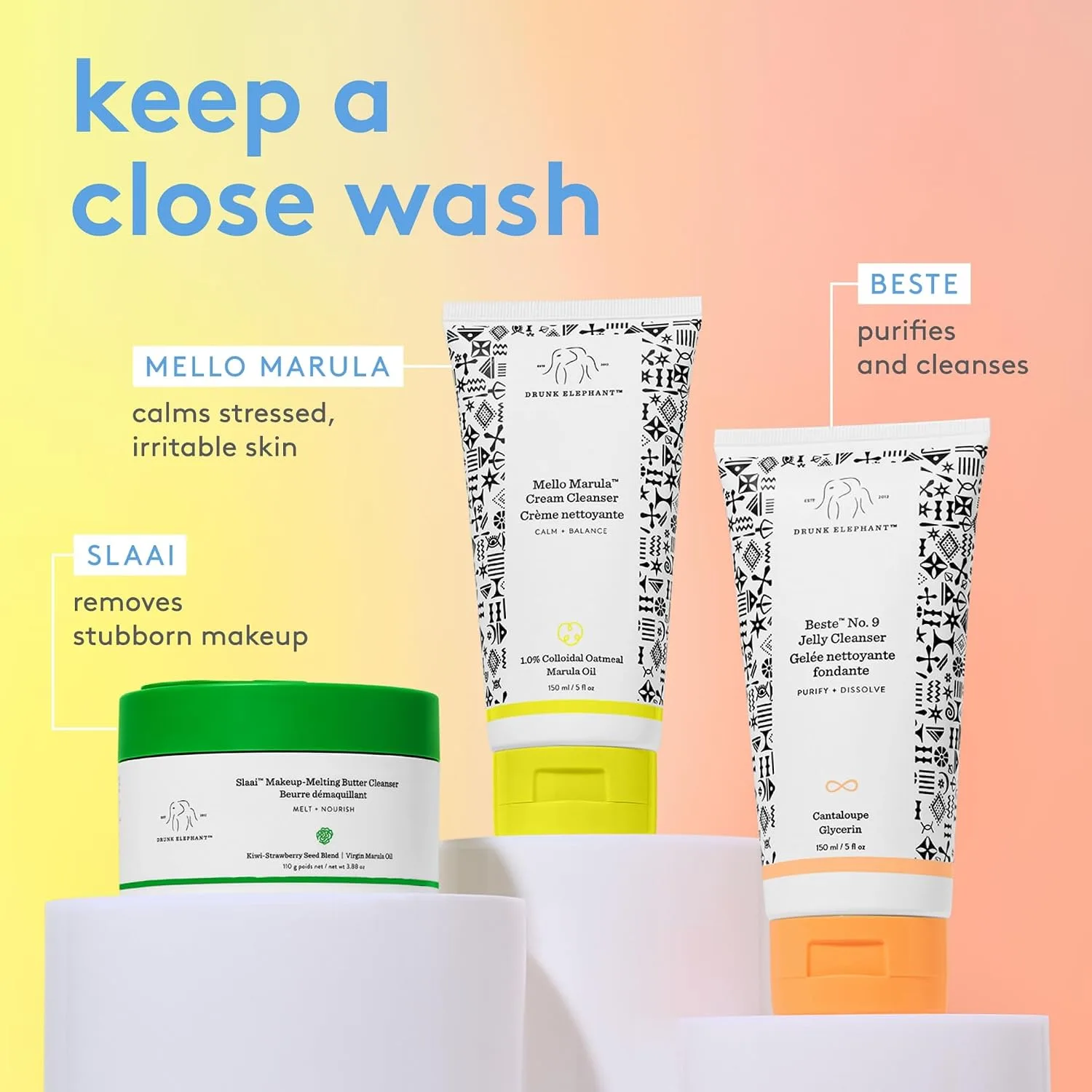 Drunk Elephant Beste No. 9 Jelly Cleanser - Travel-Size Gel Face Wash - Clean Clinical Skincare - Cruelty-Free - Dermatologist-Tested - Free of Essential Oils, Silicones, and Fragrance
