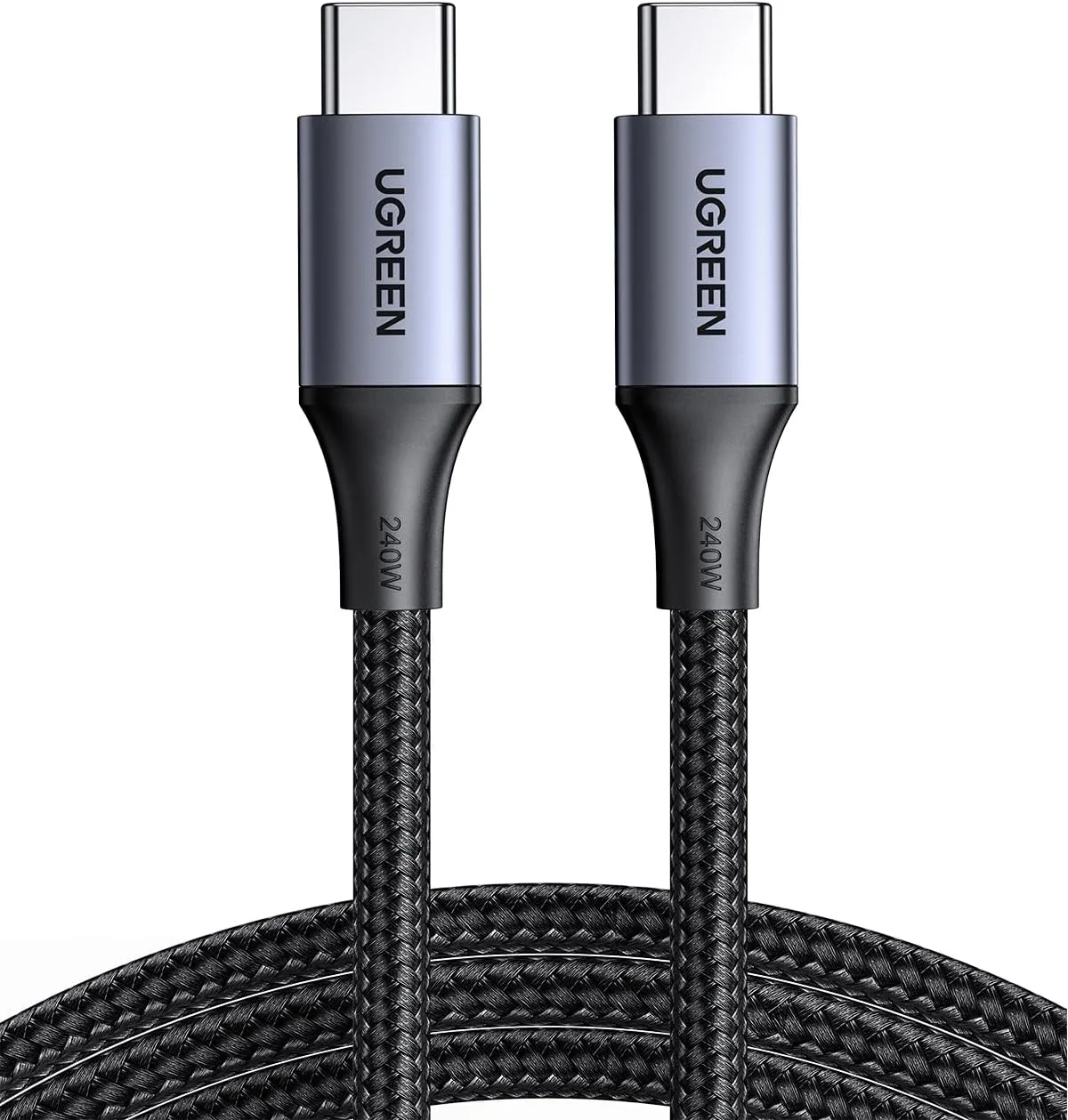 UGREEN 240W USB C to USB C Cable, Fast Charging USB C Cable for iPhone 17 Pro Max/16, Samsung Galaxy S25/S24, MacBook Pro/Air, iPad Pro/Air/Mini, Dell XPS, 6.6FT (Pack of 2)