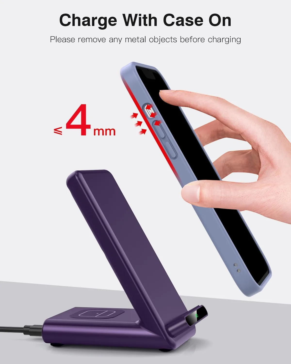 Wireless Charging Station,3 in 1 Charging Stand for Apple Multiple Devices