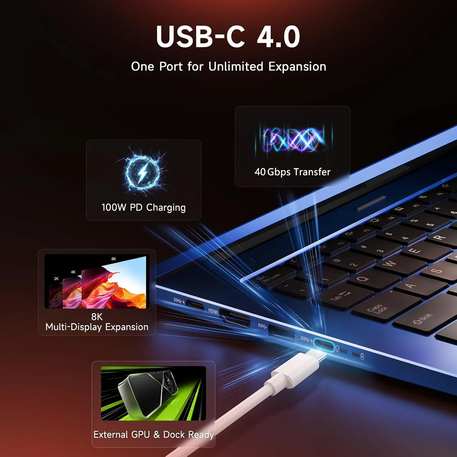 NIMO 17.3 AI Copilot+ Laptop, 12 Core AI 9 HX 370 32GB 5600MHz DDR5 1TB SSD