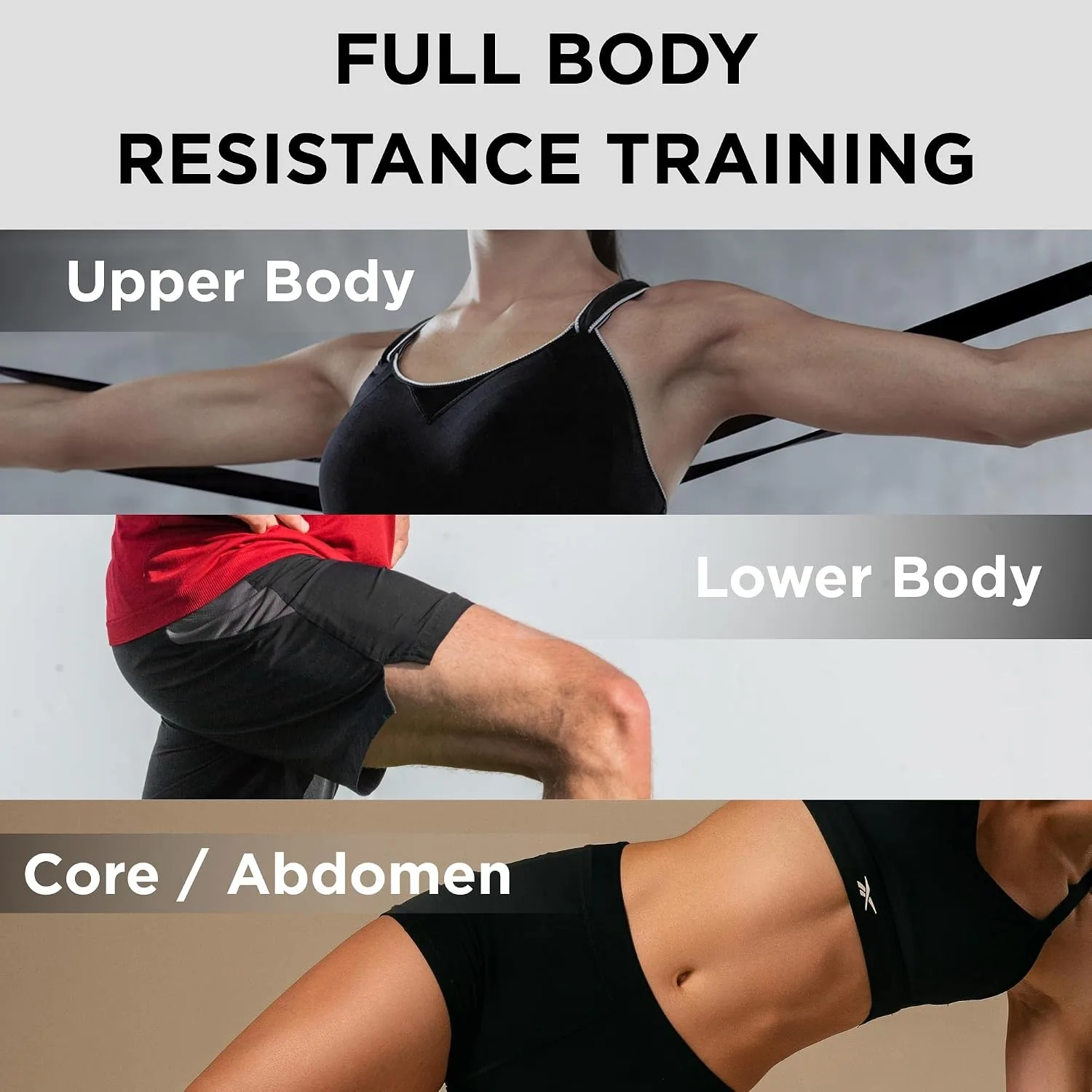 THERABAND Resistance Bands Set, Elastic Bands for Exercise & Physical Therapy, Strength Training for Upper & Lower Body Fitness