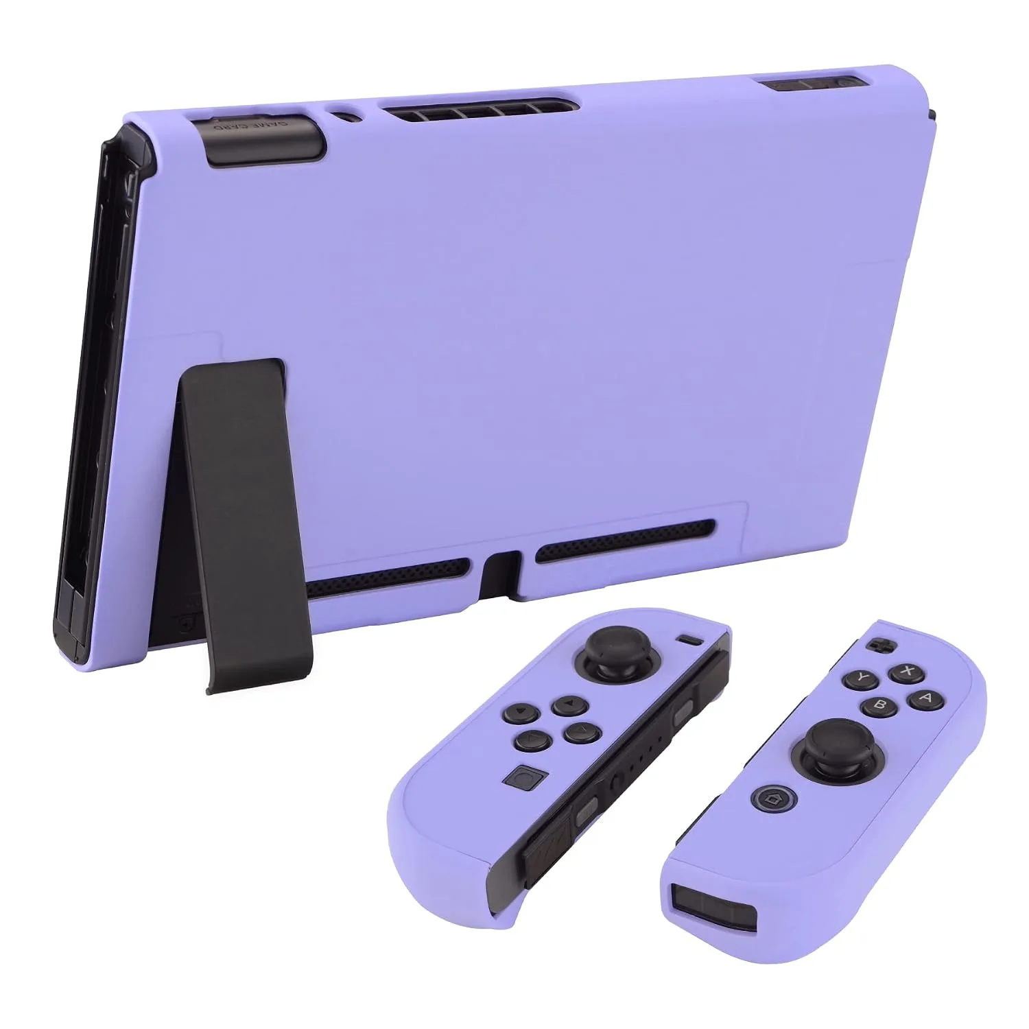 eXtremeRate PlayVital Cover for Nintendo Switch, Protective Case Protector for Switch - Shock-absorbent Anti-Scratch Dockable Easy to install Durable Hard Shell, Light Violet (NOT for Switch 2)