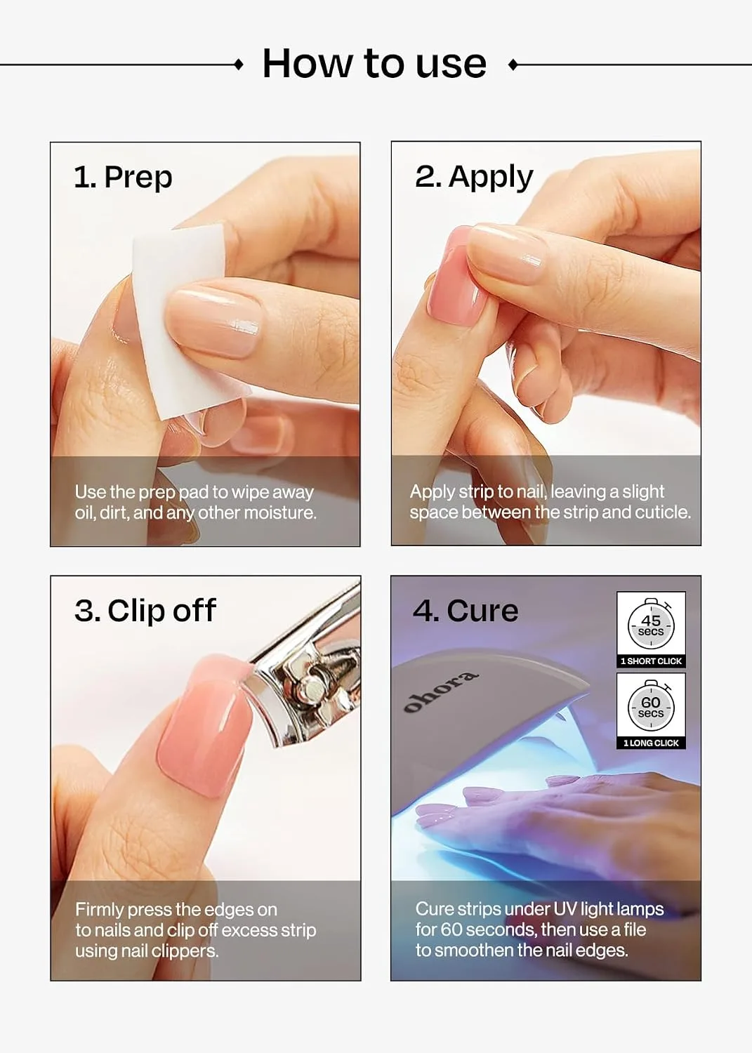 ohora Semi Cured Gel Nail Strips (N Blueberry Jam)
