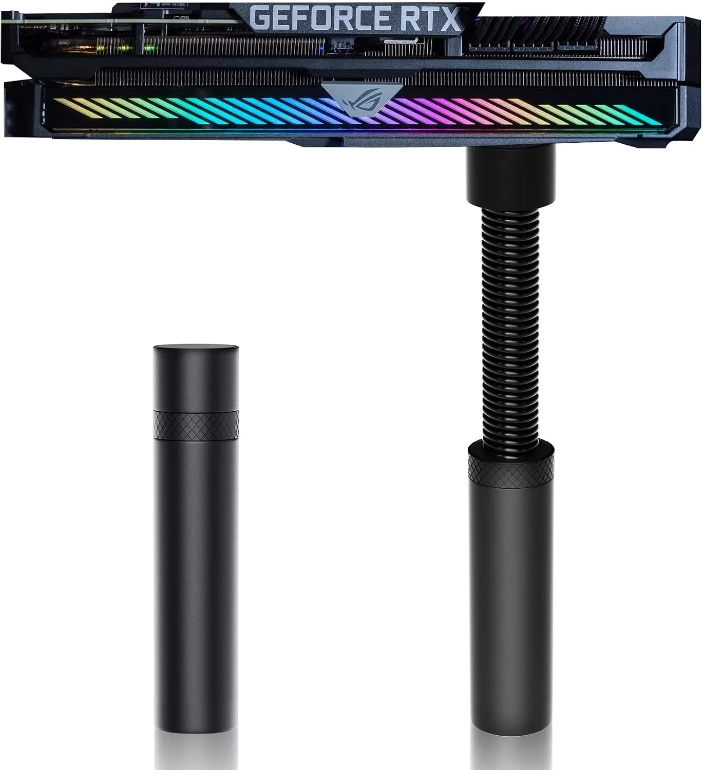 Soporte para GPU Aivalas ajustable con base magnética y almohadilla de goma negro