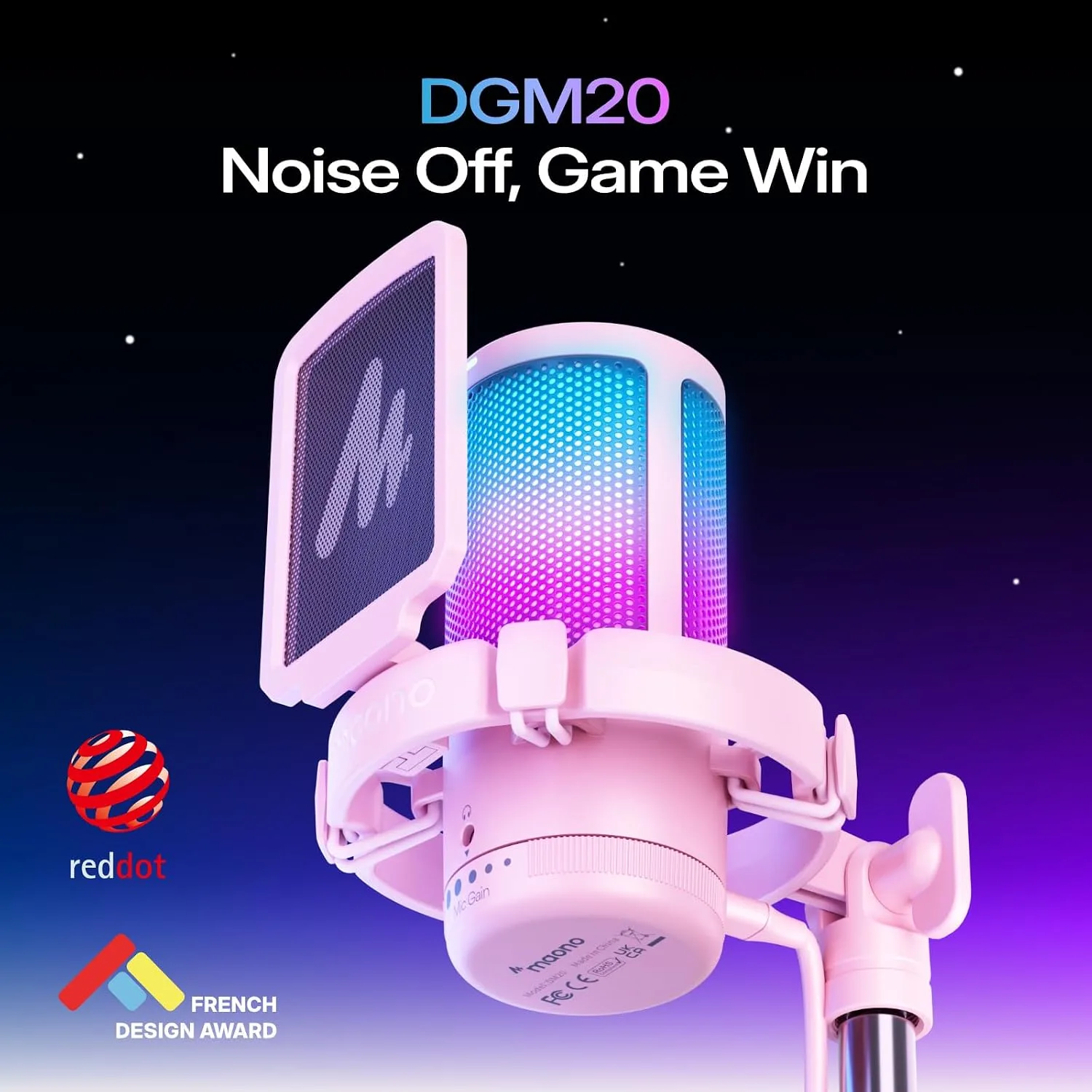 MAONO DGM20S USB Microphone for PC with Clear Voice & Noise Reduction