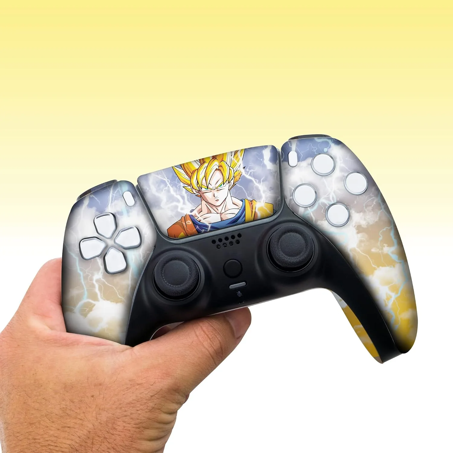 D. B. Z. Go-Ku Custom PS-5 Controller Wireless compatible with Play-Station 5 Console by BCB Controllers | Proudly Customized in USA with Permanent HYDRO-DIP Printing (NOT JUST A SKIN) (MODDED)