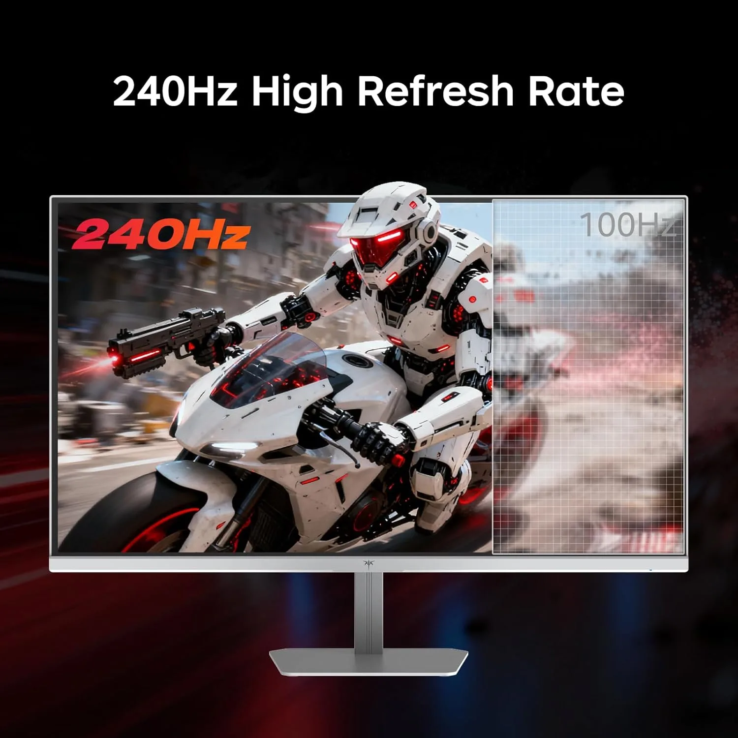KTC 24 Inch 240Hz Gaming Monitor, FHD PC Computer Monitor, White, H24F7