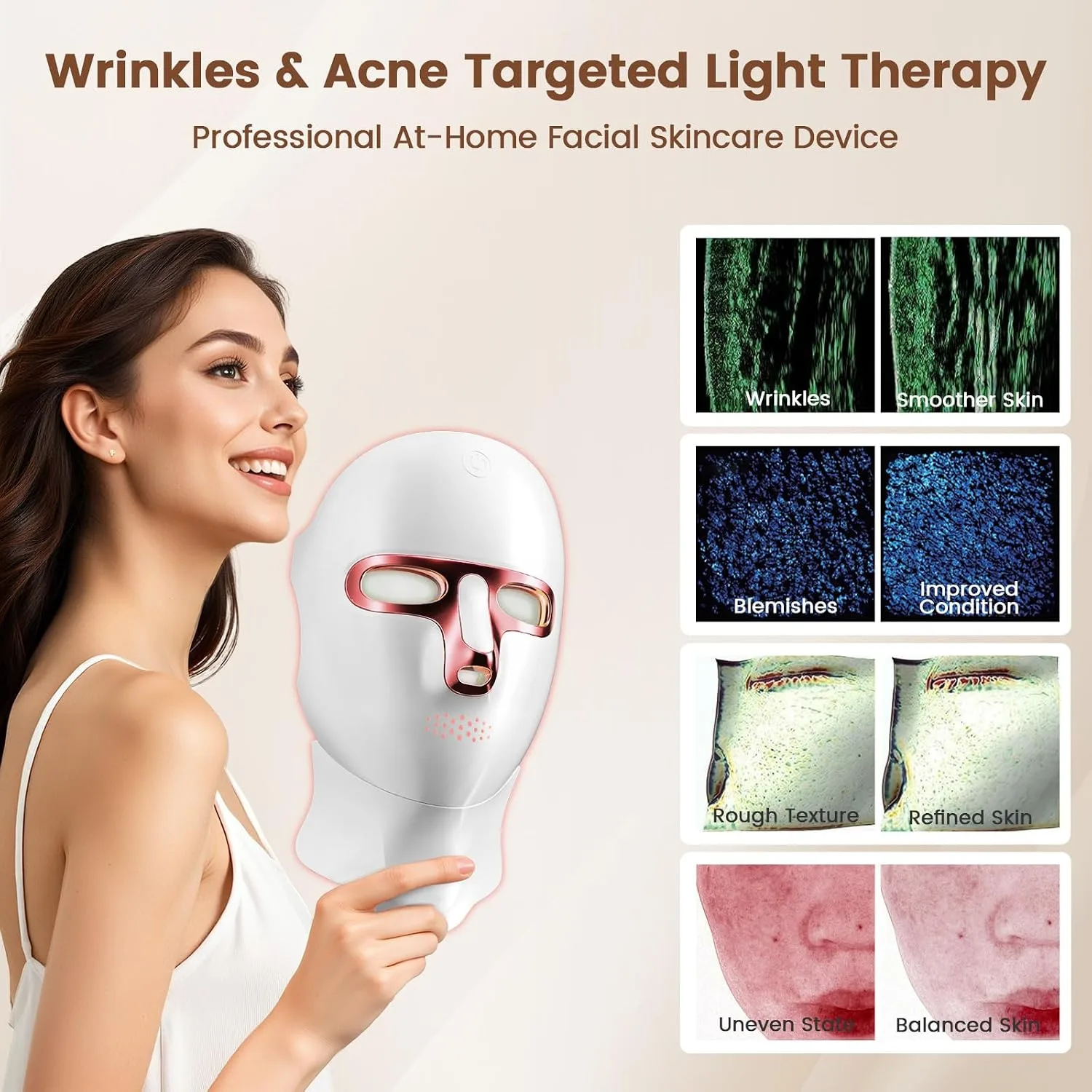 Red Light Therapy for Face LED Infrared Facial Mask