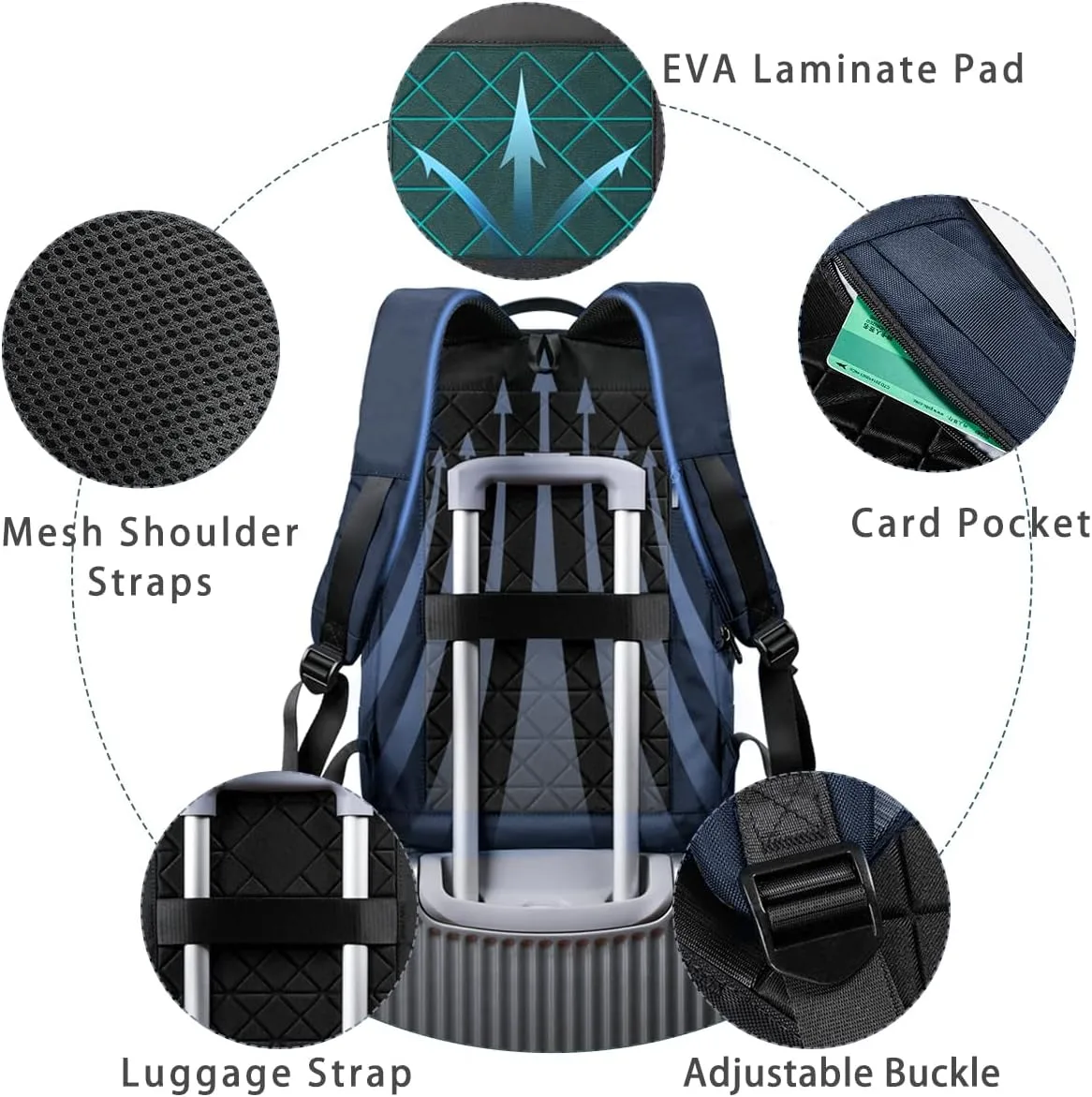 hk Backpack for Men, Business Slim Computer Bag for 15.6 Inch Laptop