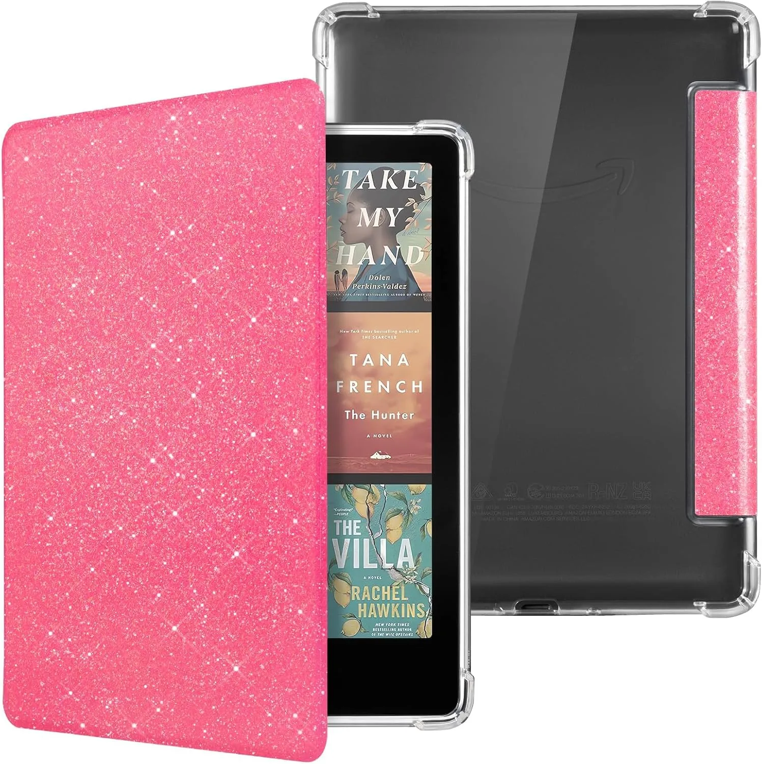 CoBak Case for 7" Ereader - New PU Leather Cover and Clear Soft Silicone Back Cover with Auto Sleep Wake Feature