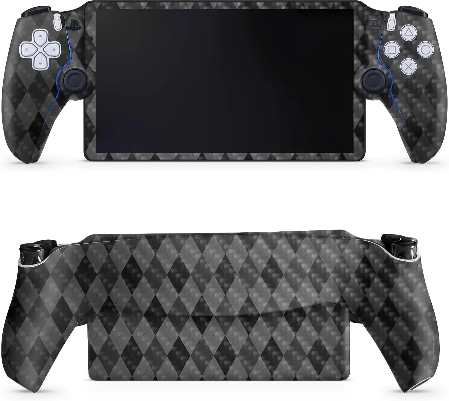 Skin de vinilo Carbon Fiber para PS5 Portal Remote Player Negro Argyle