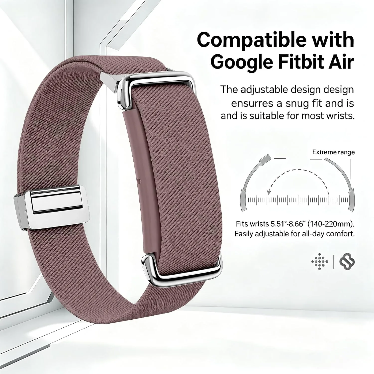 Magnetic Sport Nylon Band Compatible with Google Fitbit Air Active Band