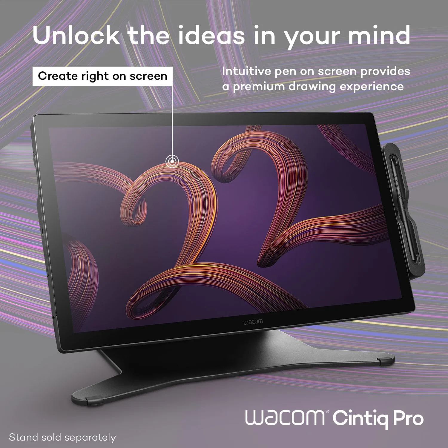 Wacom Cintiq Pro 22, Drawing Tablet with 4K 120 Hz Touchscreen & ProPen 3