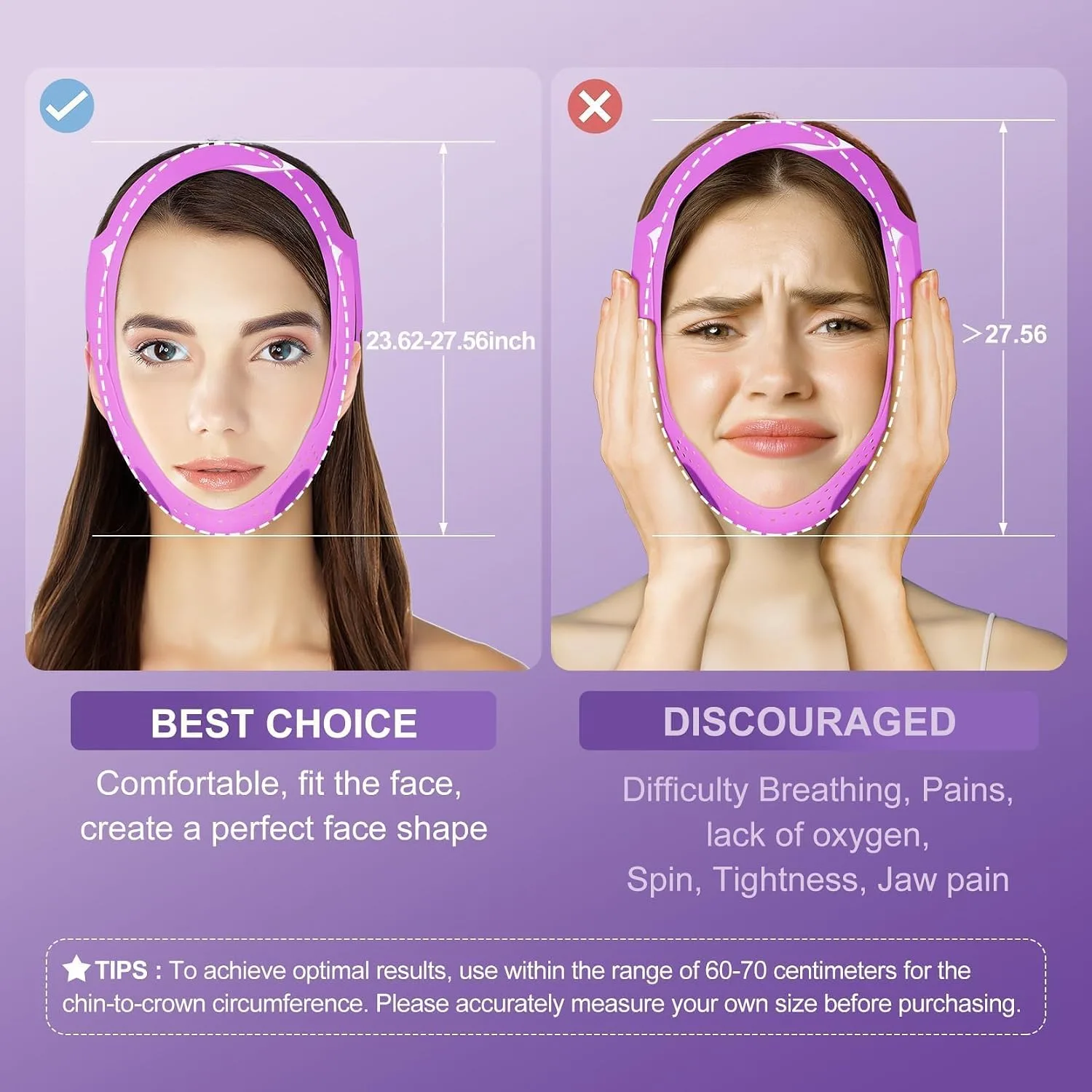 JUSRON V-Line Mask Chin Up Mask Face Strap, chin lifting mask