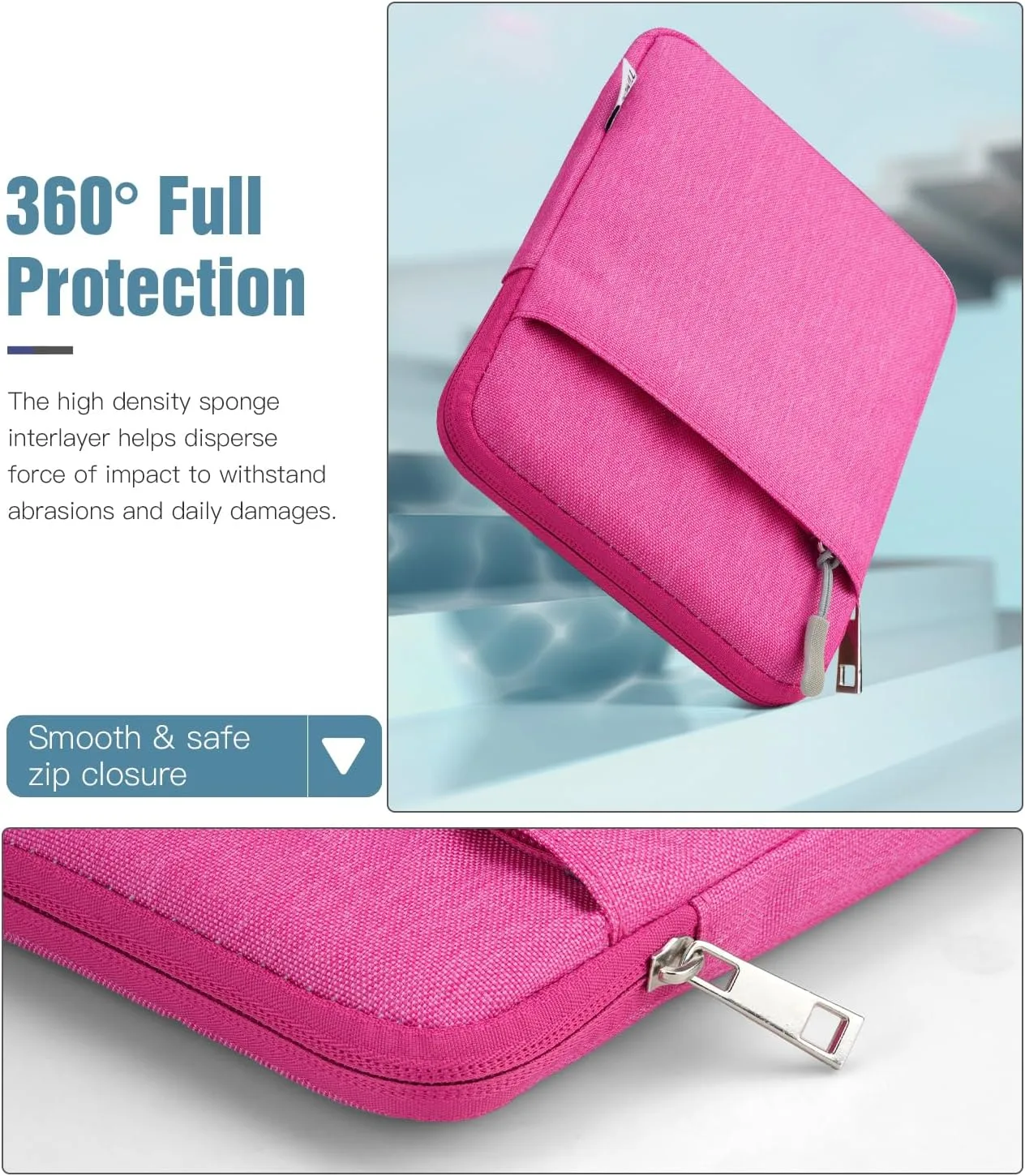 TiMOVO 6-7 Inch Sleeve Case for eReader, Rose Pink