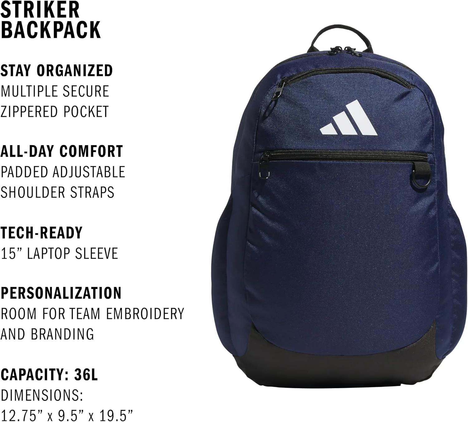 adidas Striker Soccer Backpack 36L