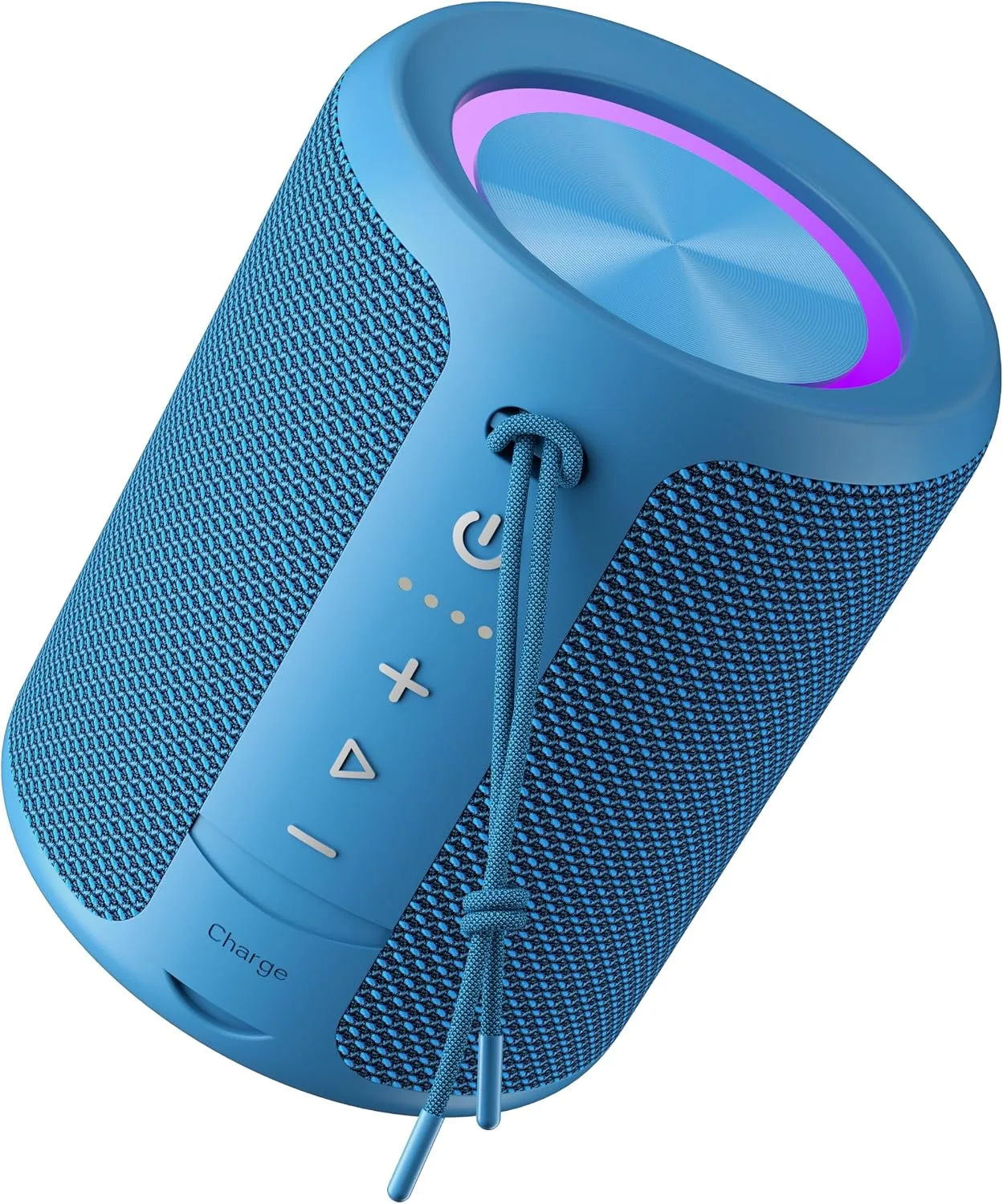 Portable Bluetooth Speaker,IPX7 Waterproof Wireless Speaker with 20W Loud Stereo Sound,15H Playtime & Beat-Synced RGB Light, Small Outdoor Speaker for Shower,Pool,Beach,Hiking,Gifts(Cerulean)