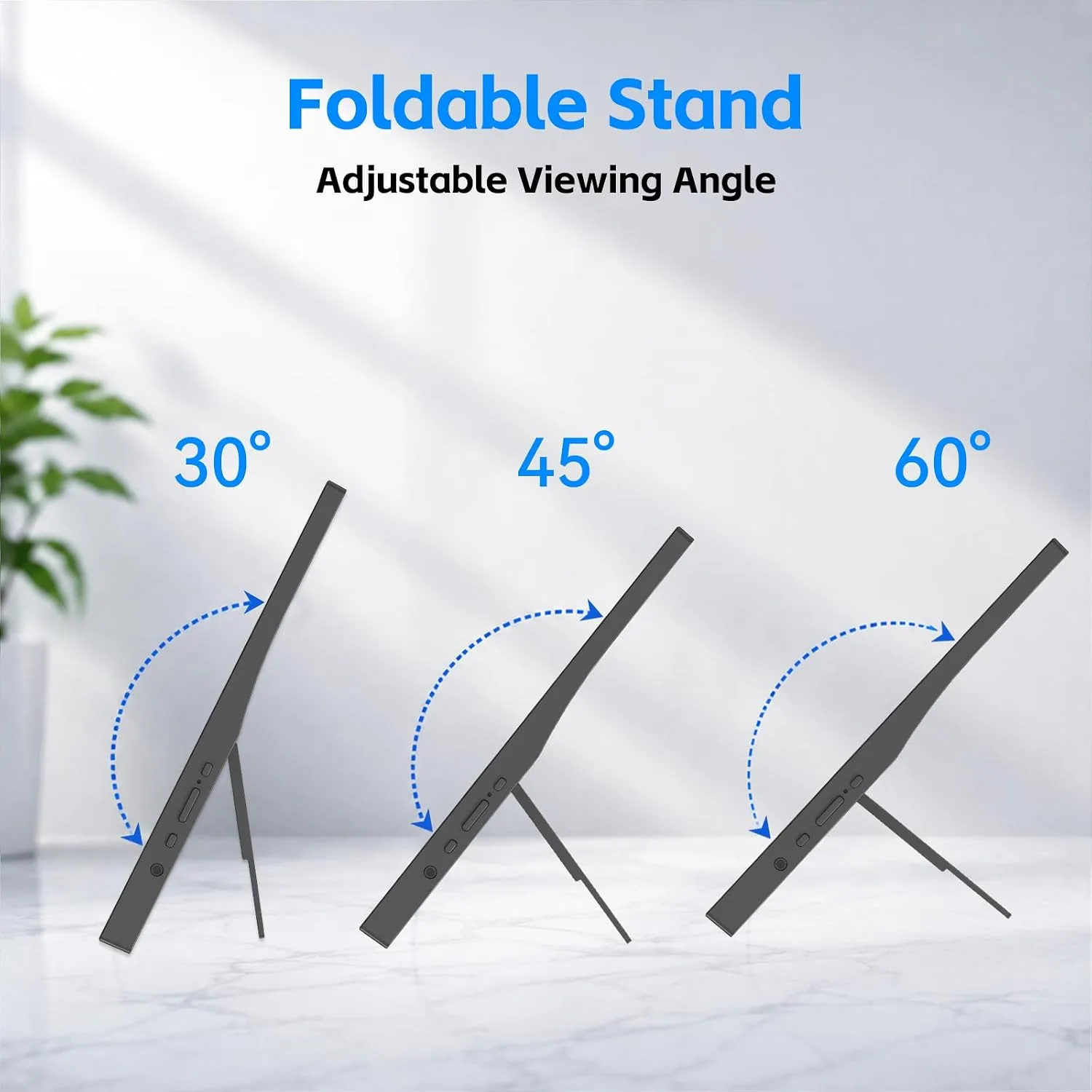 15.6” Portable Monitor, Slim Travel Monitor USB-C HDMI Second Screen