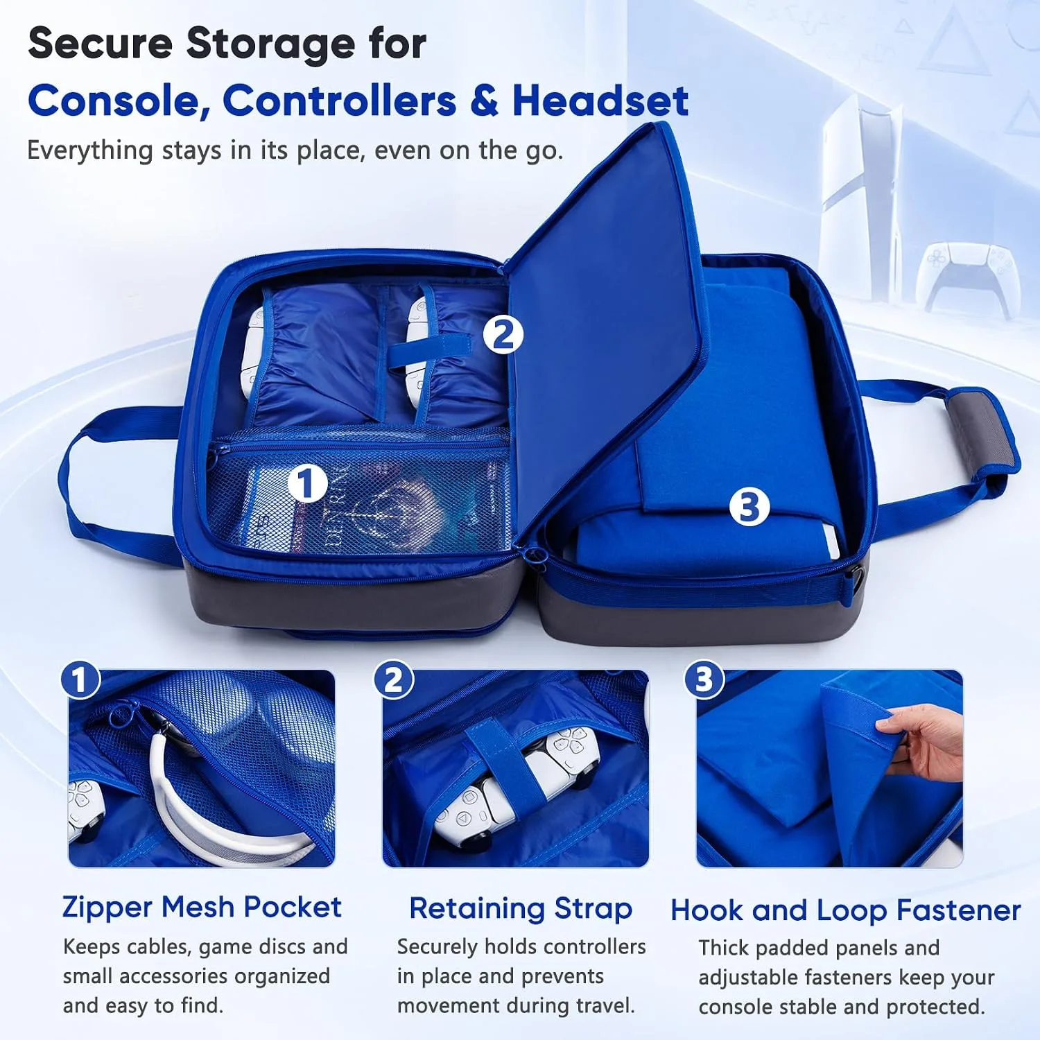 FRECOLSH Carrying Case Compatible with PS5, PS5Pro & PS5 Slim, Travel Bag