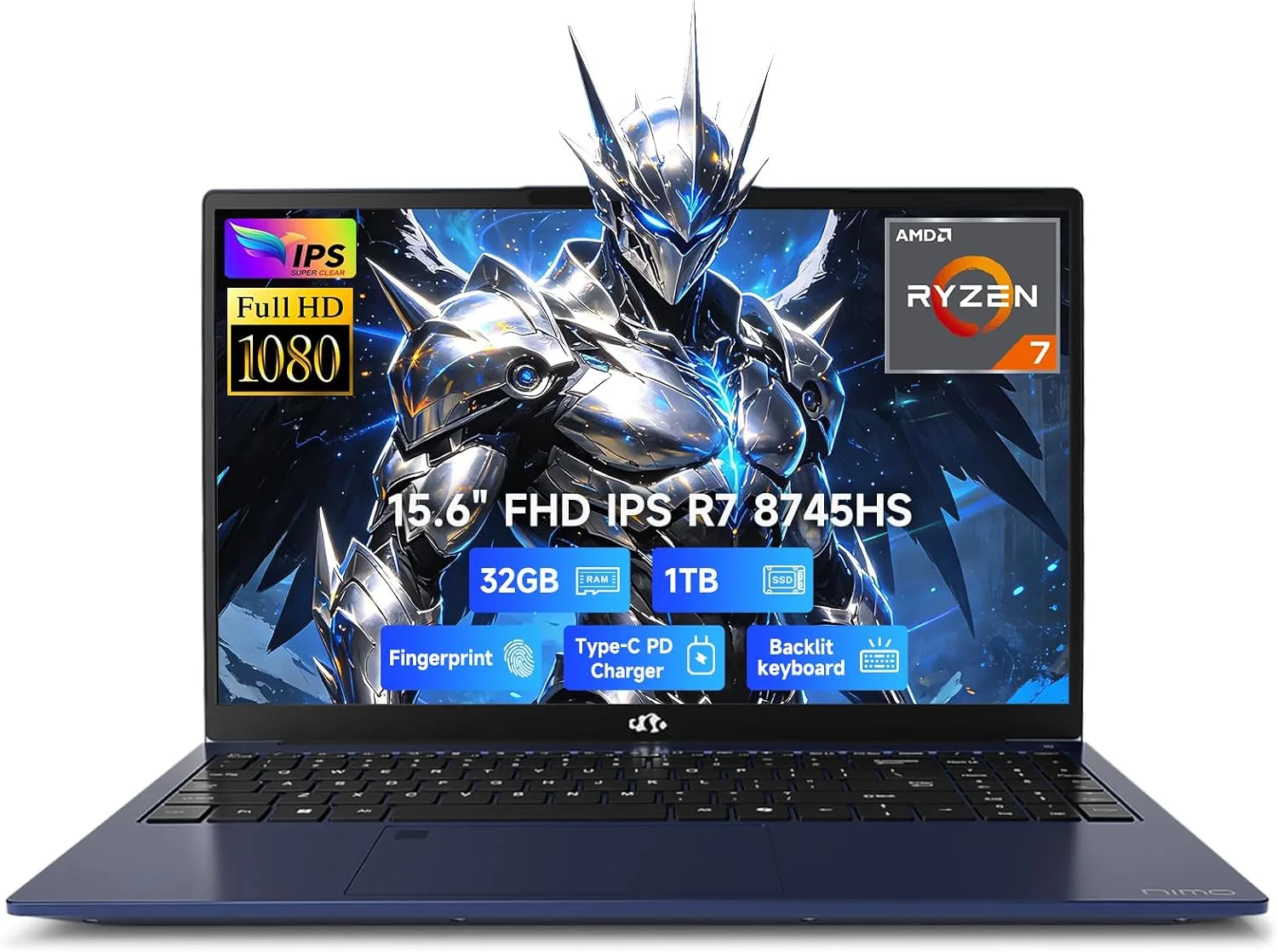 NIMO 15.6" AI Laptop 2026-2027 AMD Ryzen 7 8745HS 32GB DDR5 5600MHz 1TB SSD