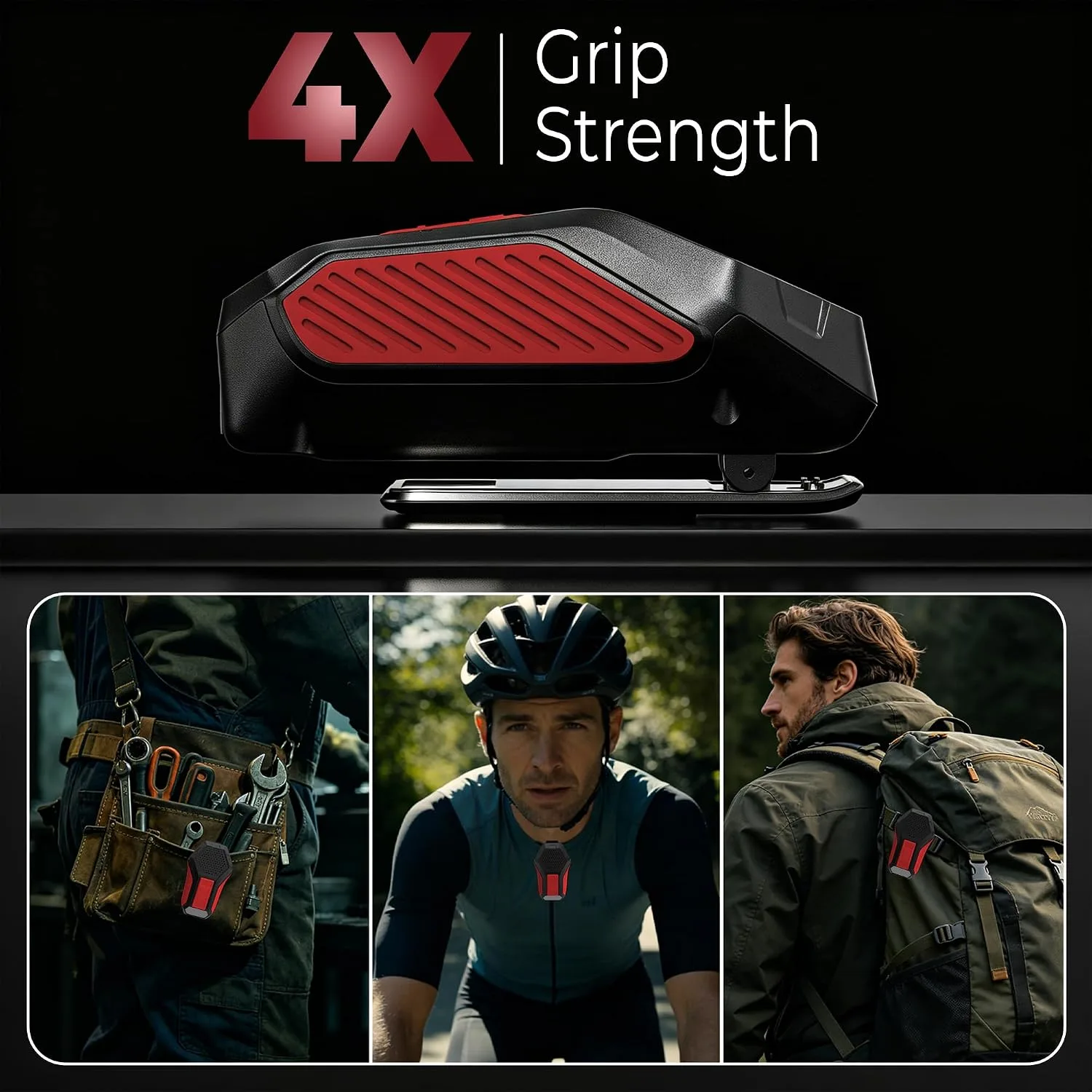 Clip-on Wearable Bluetooth Speaker, Built-in Mic, Light & Warn Lamp