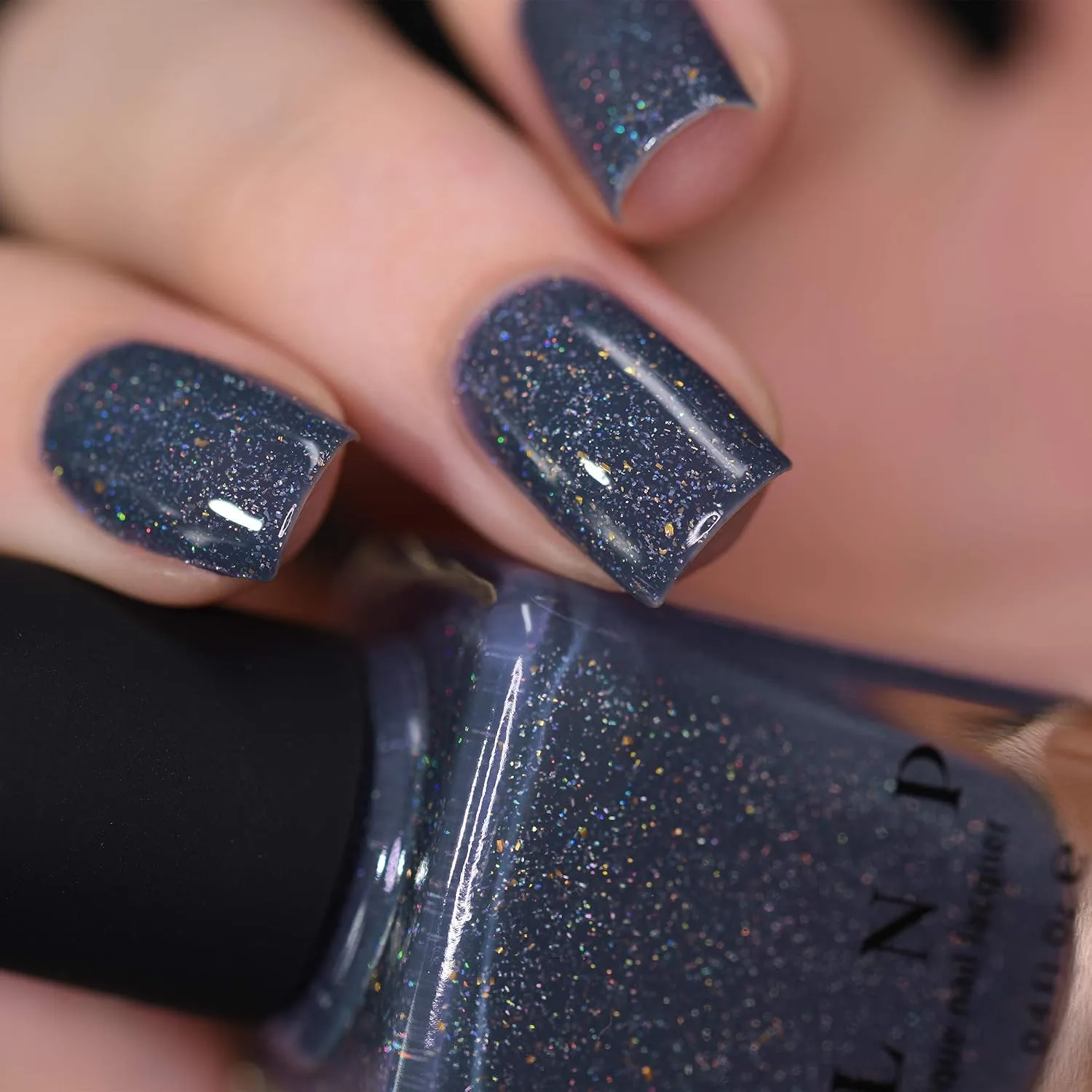 ILNP Better Days - Muted Midnight Blue Holographic Nail Polish