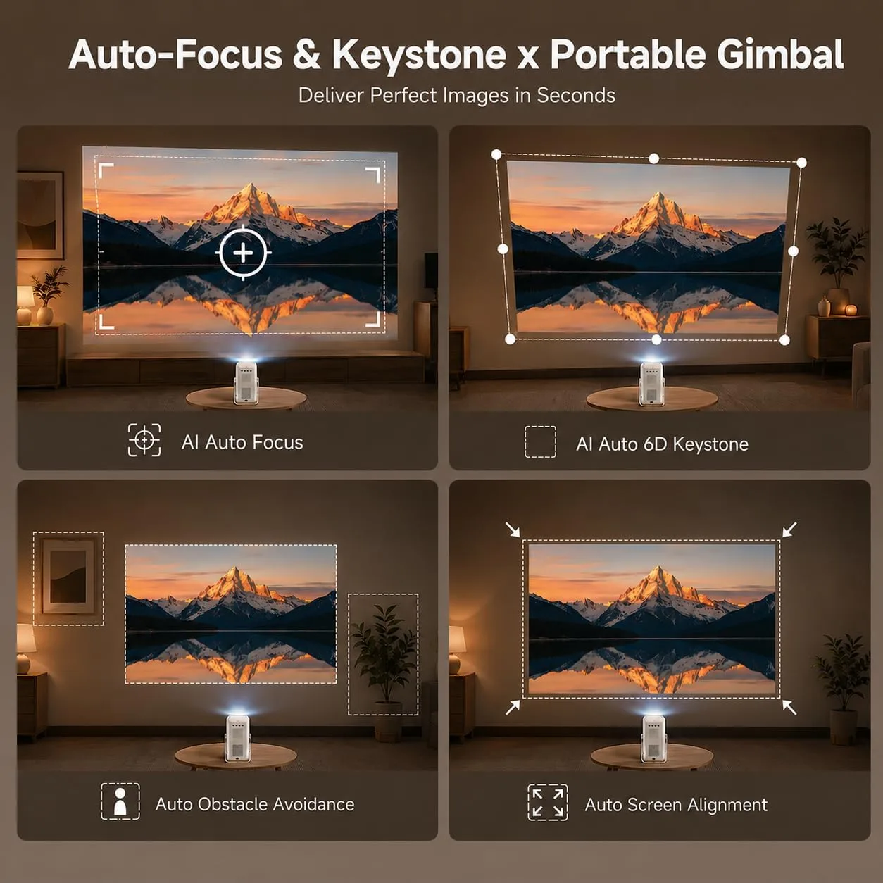 iSinbox Short Throw Projector 4K, Now with Netflix, Auto Focus, 40W Dolby