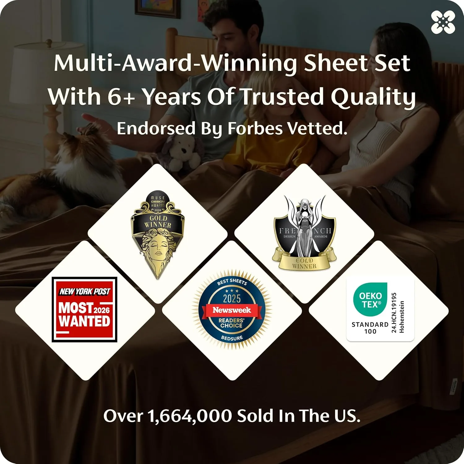 Bedsure PureWoven 100% Rayon Derived from Bamboo, Full Size Sheets, 4 PCS
