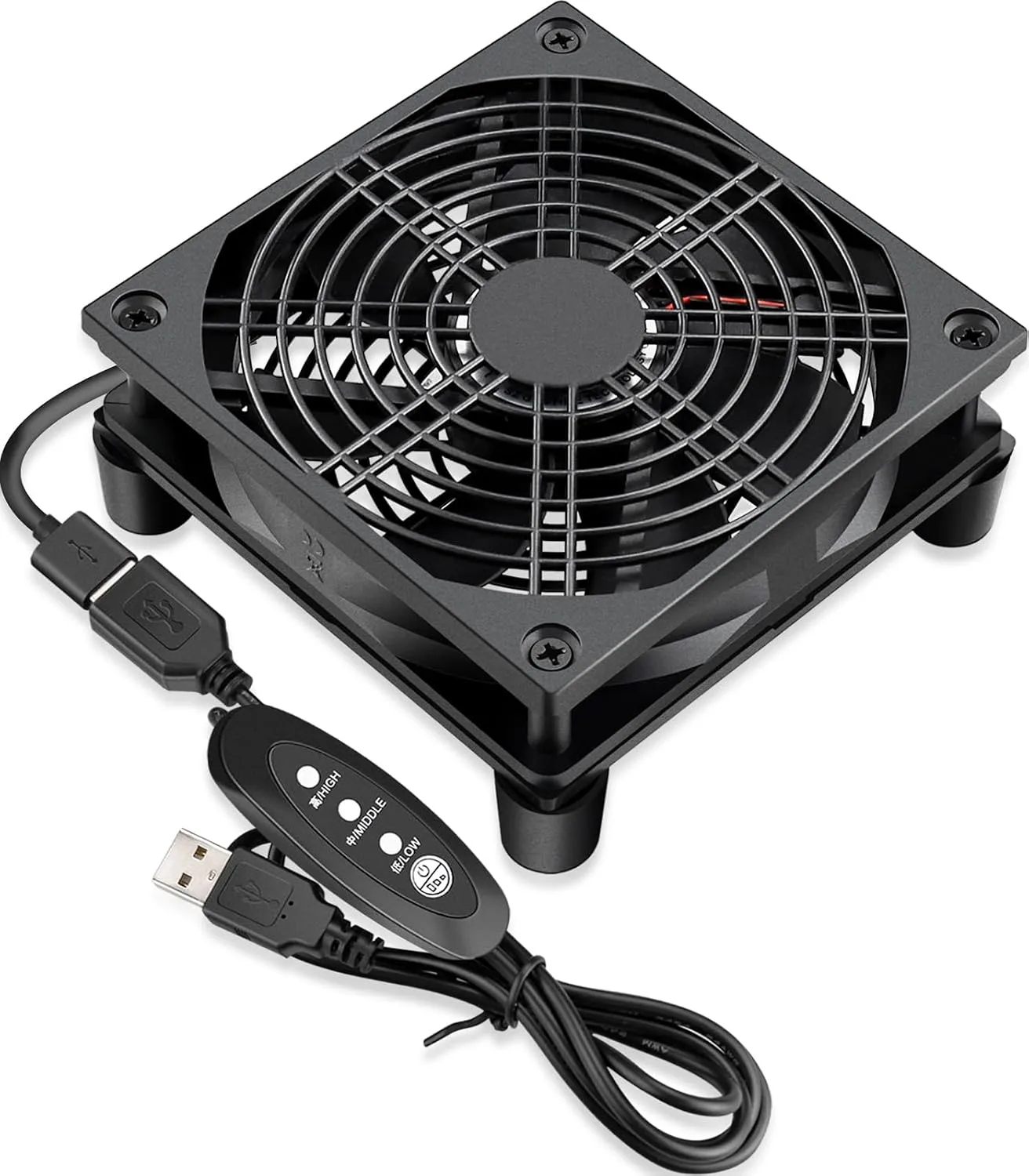 Cooler para router GDSTIME 120mm 3 velocidades USB 5V