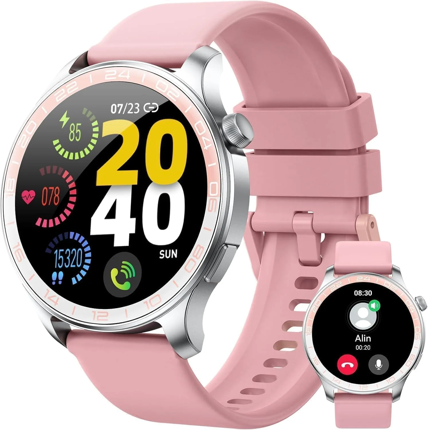 Smart Watch (Answer/Make Call), 1.43" HD AMOLED Smartwatch for Men Women