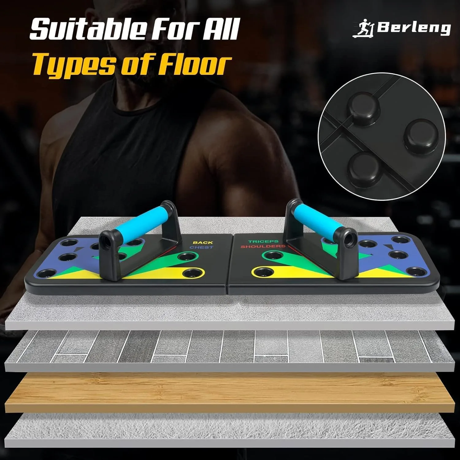 Push Up Board,Foldable Pushup Board for Man,Portable 30 in 1 Push Up Bar
