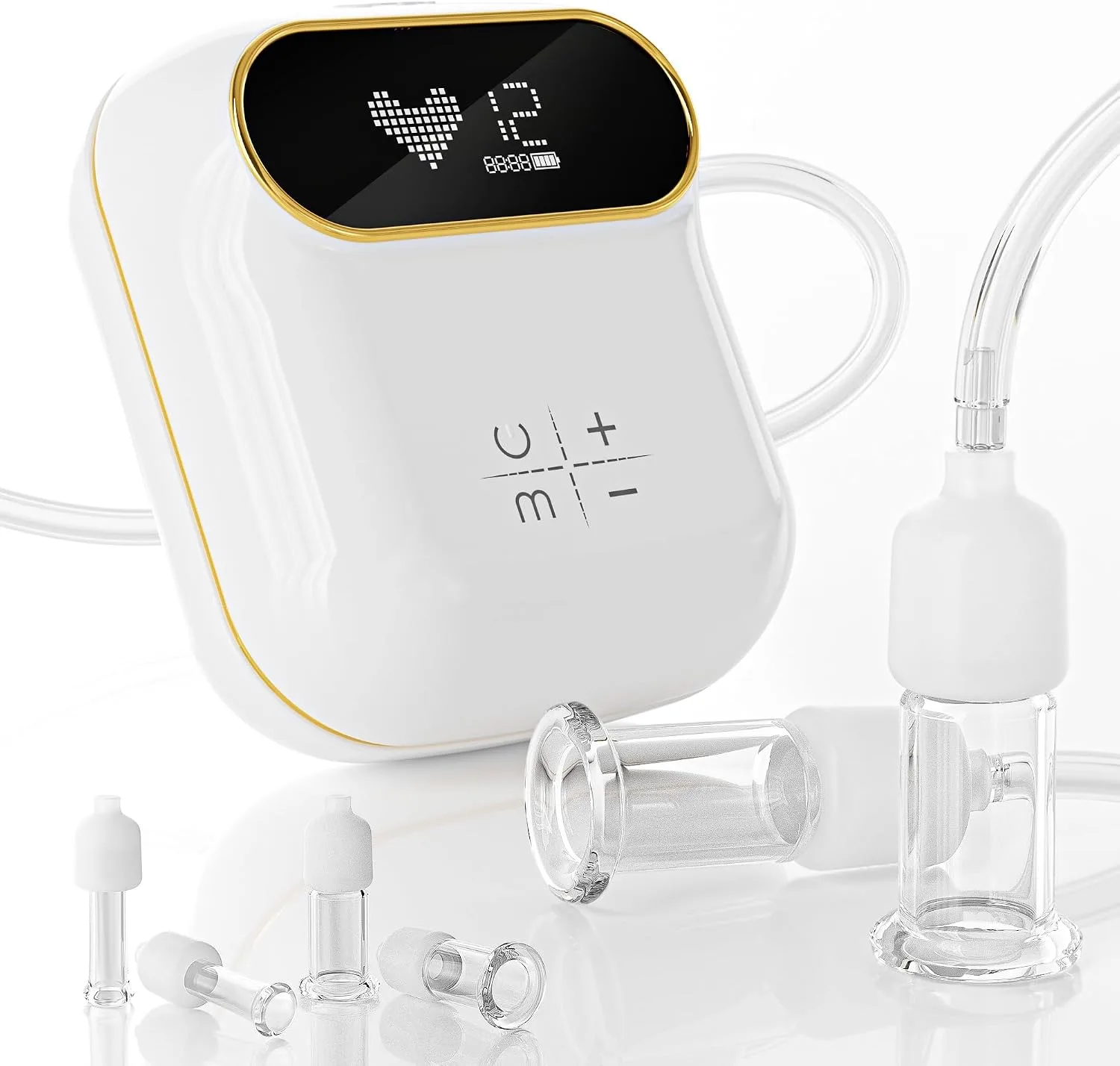 6Pcs Electric Facial Cupping Therapy Set Glass, 3 in 1 Gua Sha Facial Tools Face Cupping Massage for Eye Neck Skin Care, 3 Size Vacuum Suction Cups for Cellulite, Puffiness Reduction