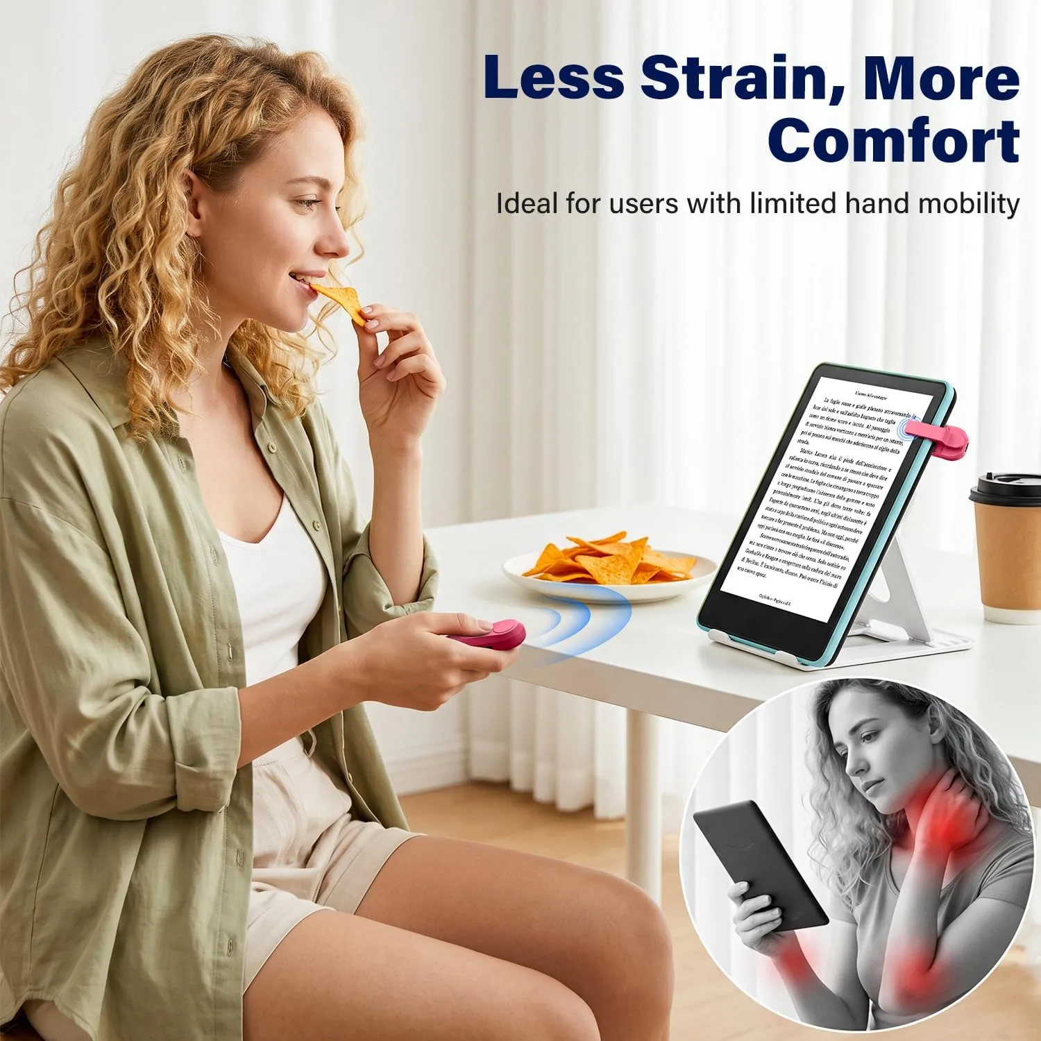 Page Turner for Kindle Remote Control for iPhone iPad Tablets eReaders