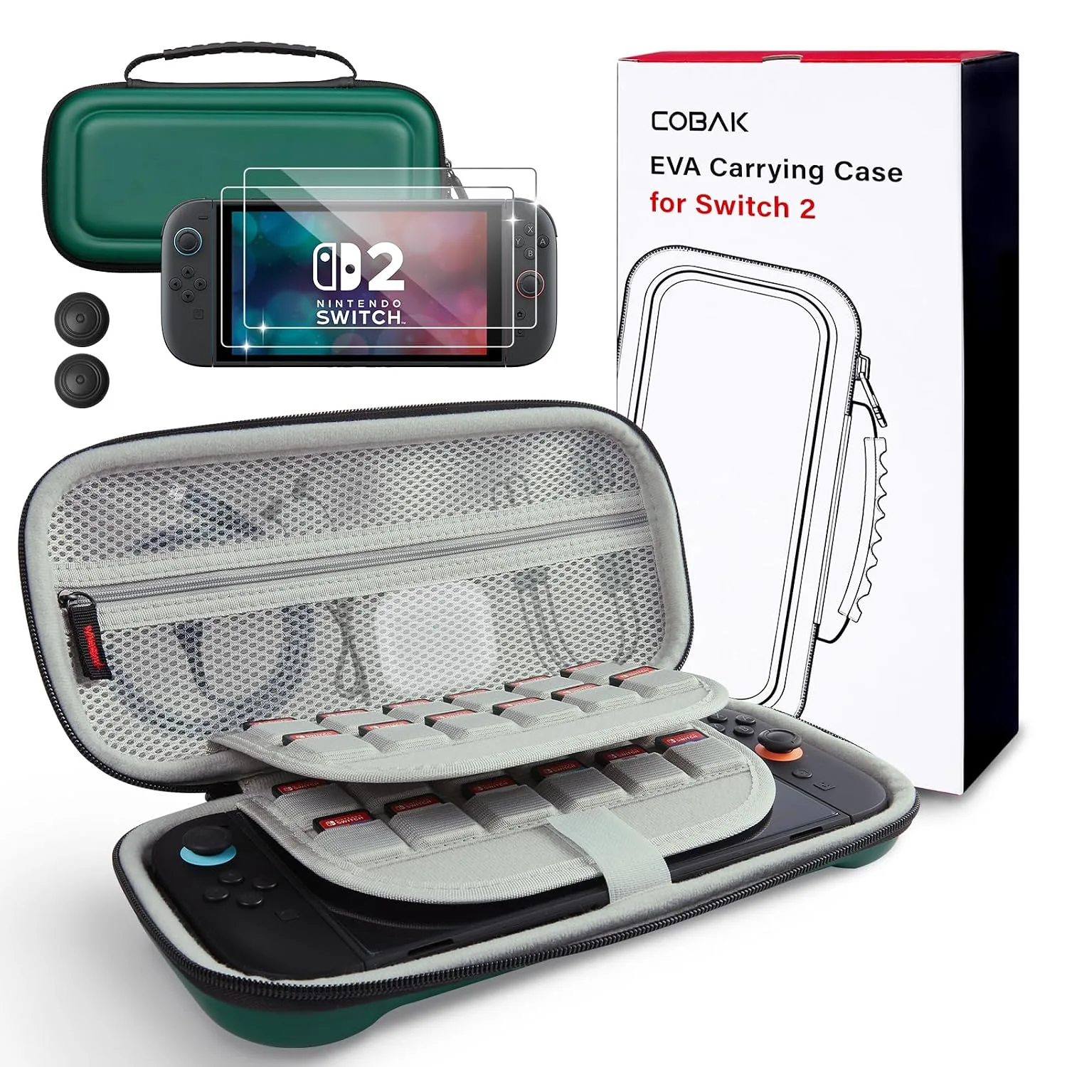 CoBak Large Capacity Carrying Case for Nintendo Switch 2 (2025)