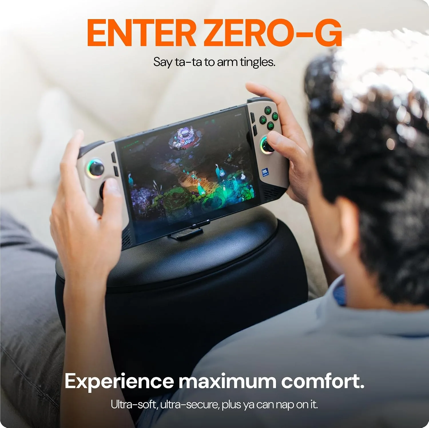 Mechanism Gaming Pillow for MSI Claw 8 AI+ Handheld Game Console | Experience Zero Gravity Gaming with Our Gamer Cushion | Ridiculously Soft & Machine Washable Pillow for Video Games (MSI Claw 8 Grip)