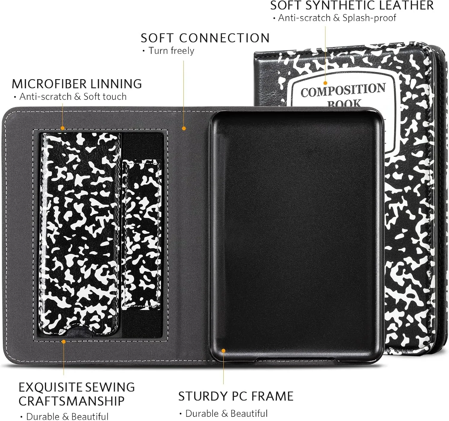CoBak Case with Stand for for 6" Kindle (2024 & 2022, 11th Gen)