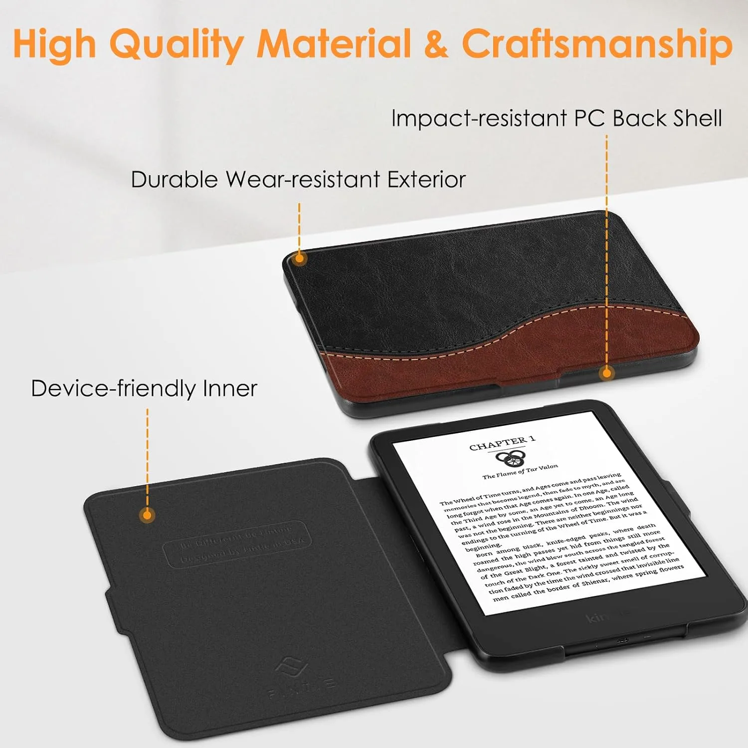 Fintie Slimshell Case for 6" Kindle 2024/2022 11th Generation, Dual Color