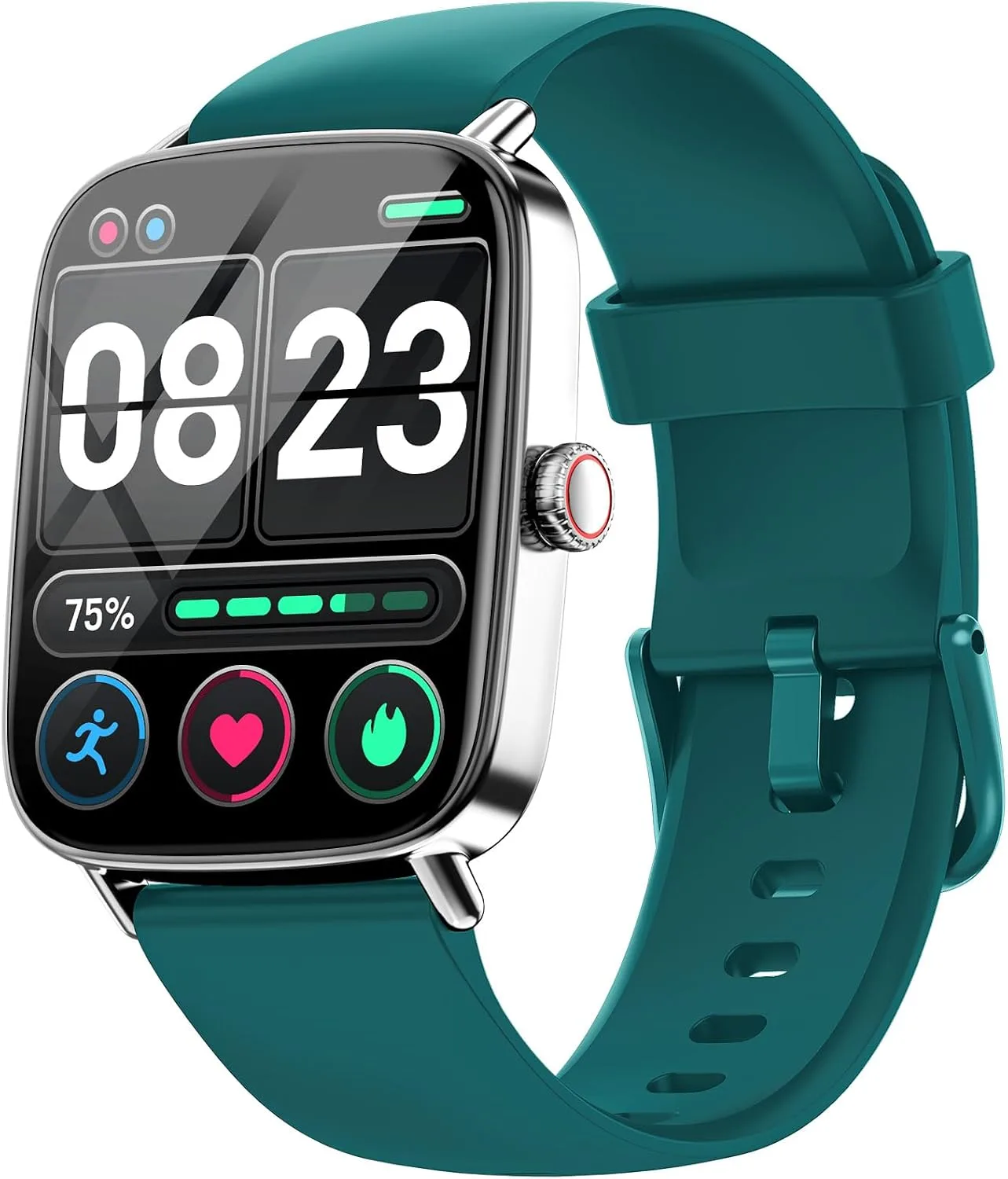 Smart Watch for Men Women, 1.85" HD Smartwatch Compatible iPhone/Samsung/Android (Answer/Make Calls), 100+ Sport Modes Fitness Tracker with Heart Rate/Sleep/Step Monitor, IP68 Waterproof, 2 Bands