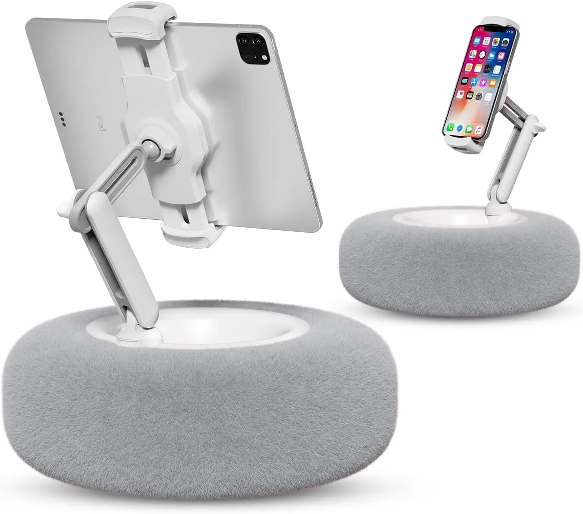 Soporte para tablet Viozon con almohadilla, compatible con teléfonos y tablets de 4.7" a 13", color gris