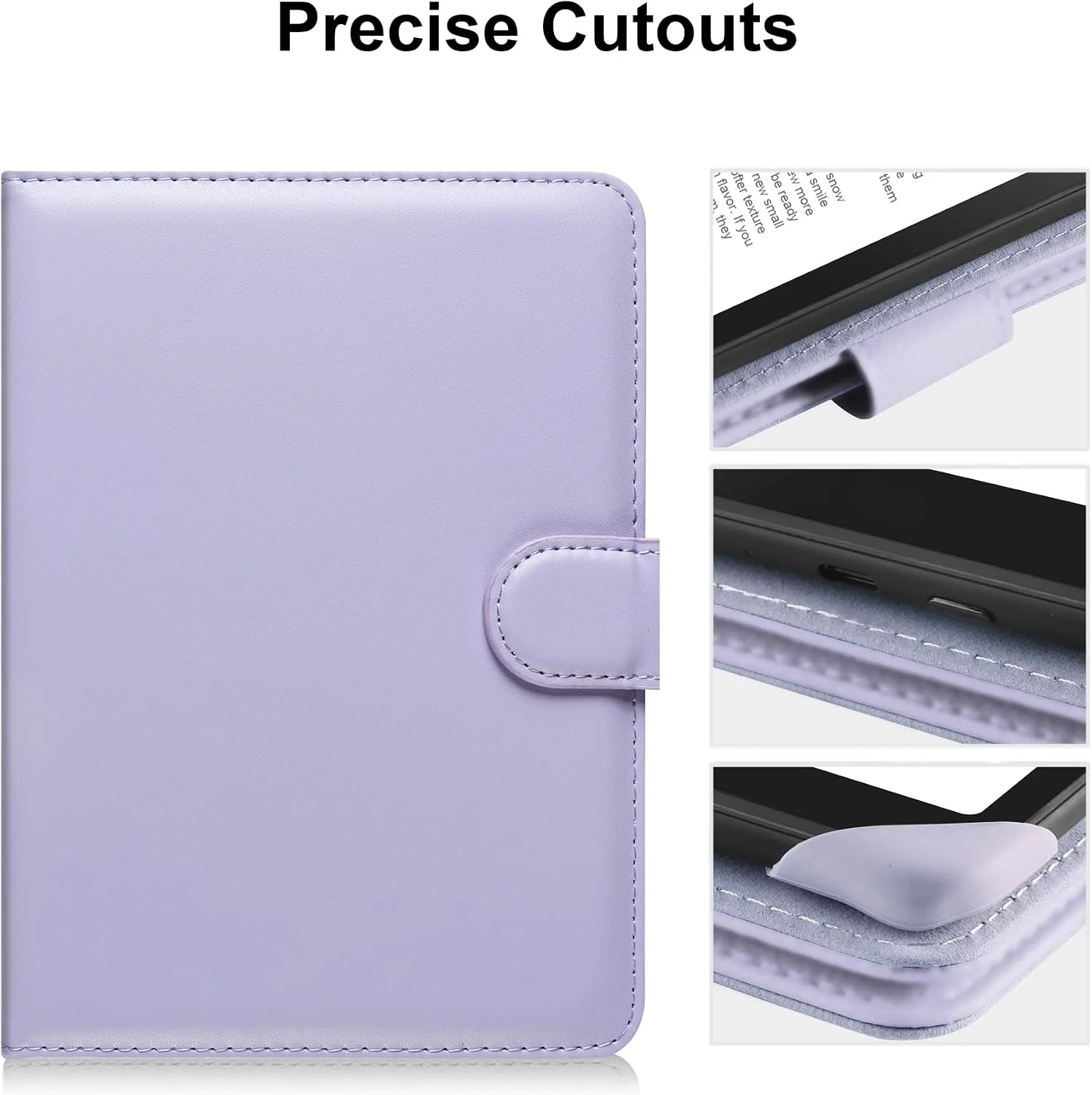 HoYiXi Universal Case for 6-inch Kindle eReader Compatible with Kobo/Voyaga/Pocketbook/Tolino E-Book Reader,6'' eReader Protective Cover with Built-in Card Slot,Purple