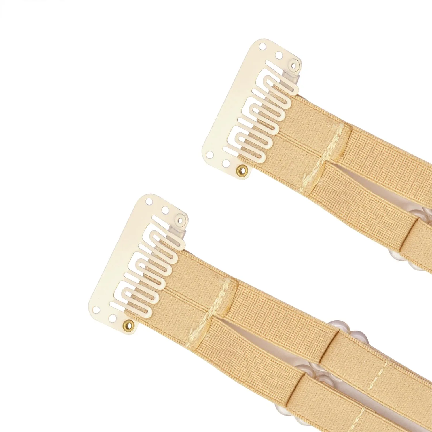 Facelift Bands with Clips - Invisible Stretching Lifting Straps, Adjustable Elastic Slimming Bands (24cm Blonde Double)