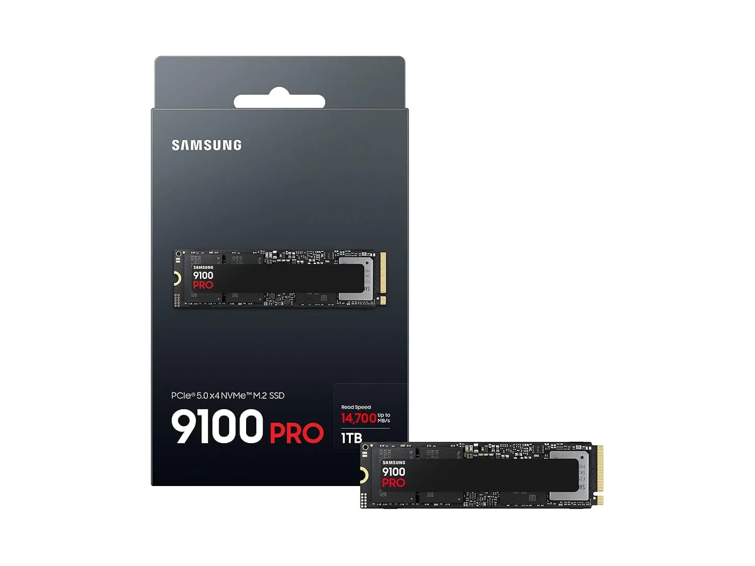 Samsung SSD 9100 PRO 1TB, PCIe 5.0x4 M.2 2280, Up to 14,700MB/s