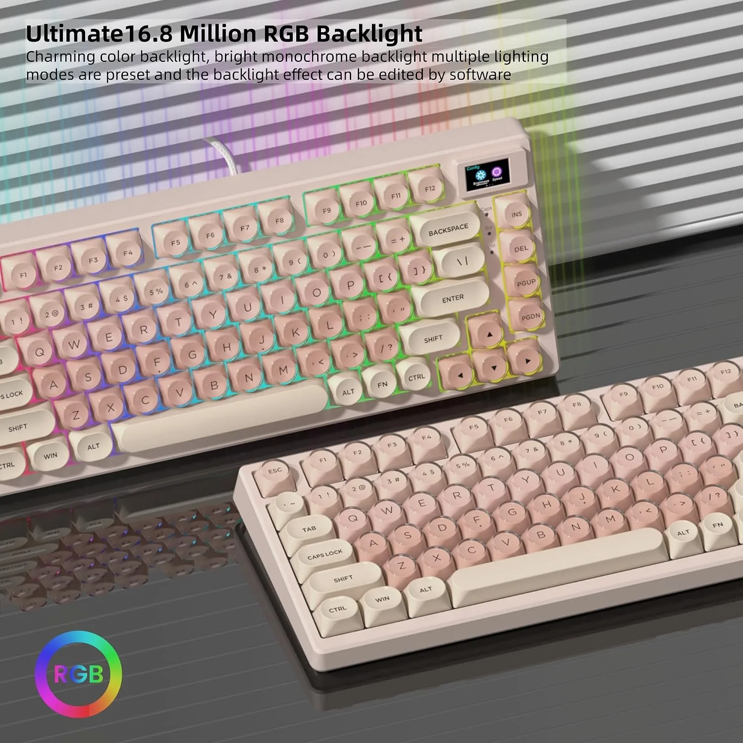 Womier SK80 75% Foundation Mechanical Keyboard with Multimedia Display