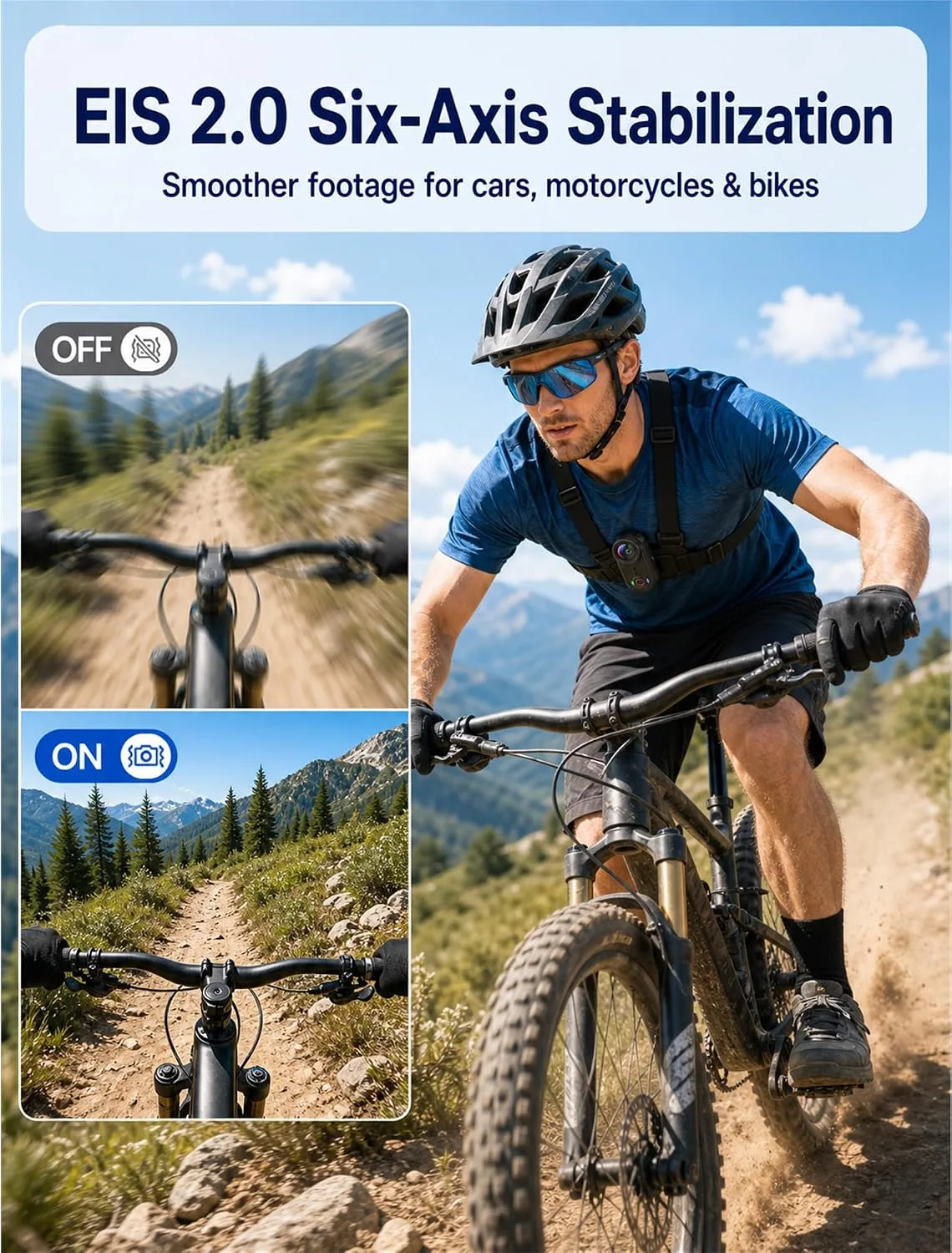 4K Waterproof Mini Action Camera, 64GB WiFi POV Video Wearable Body Camera