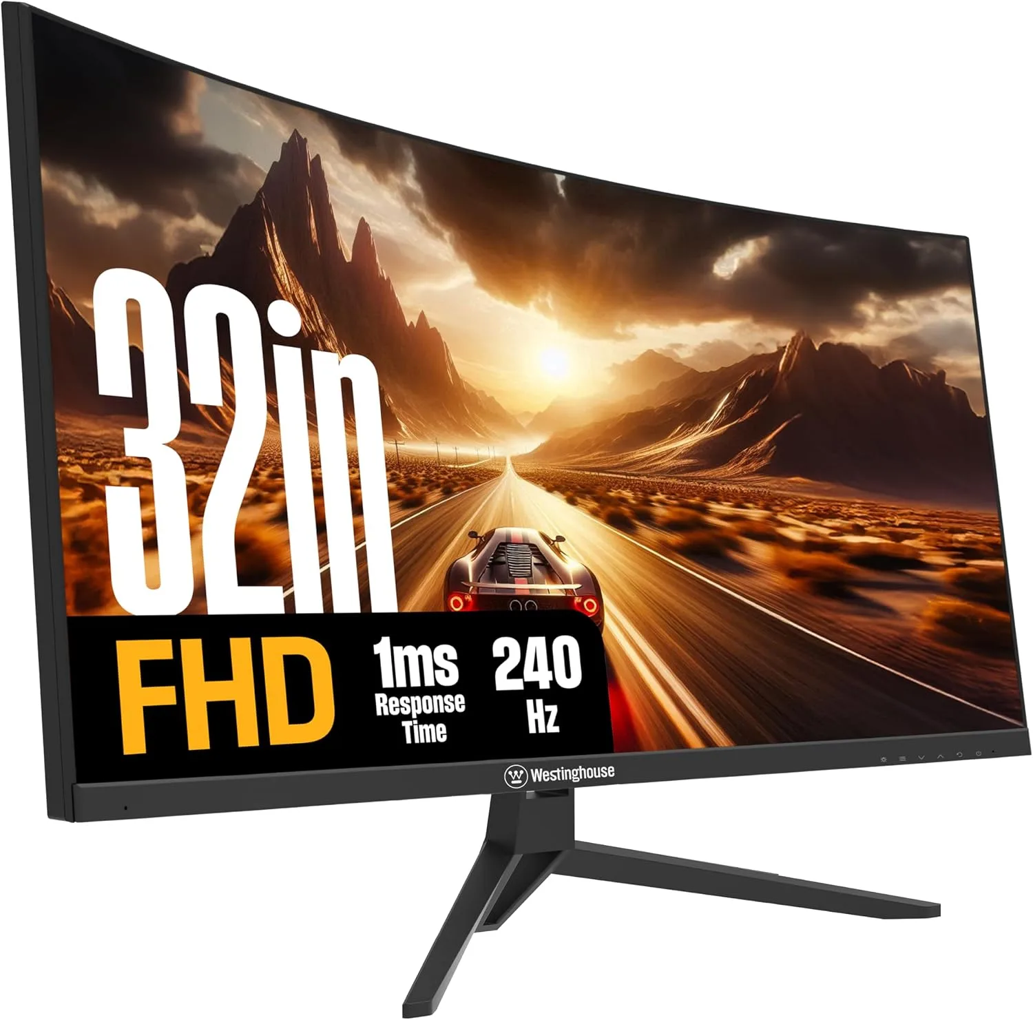 Westinghouse 32 Inch Curved 240Hz Gaming Monitor|1ms|FHD 1080P|Displayport